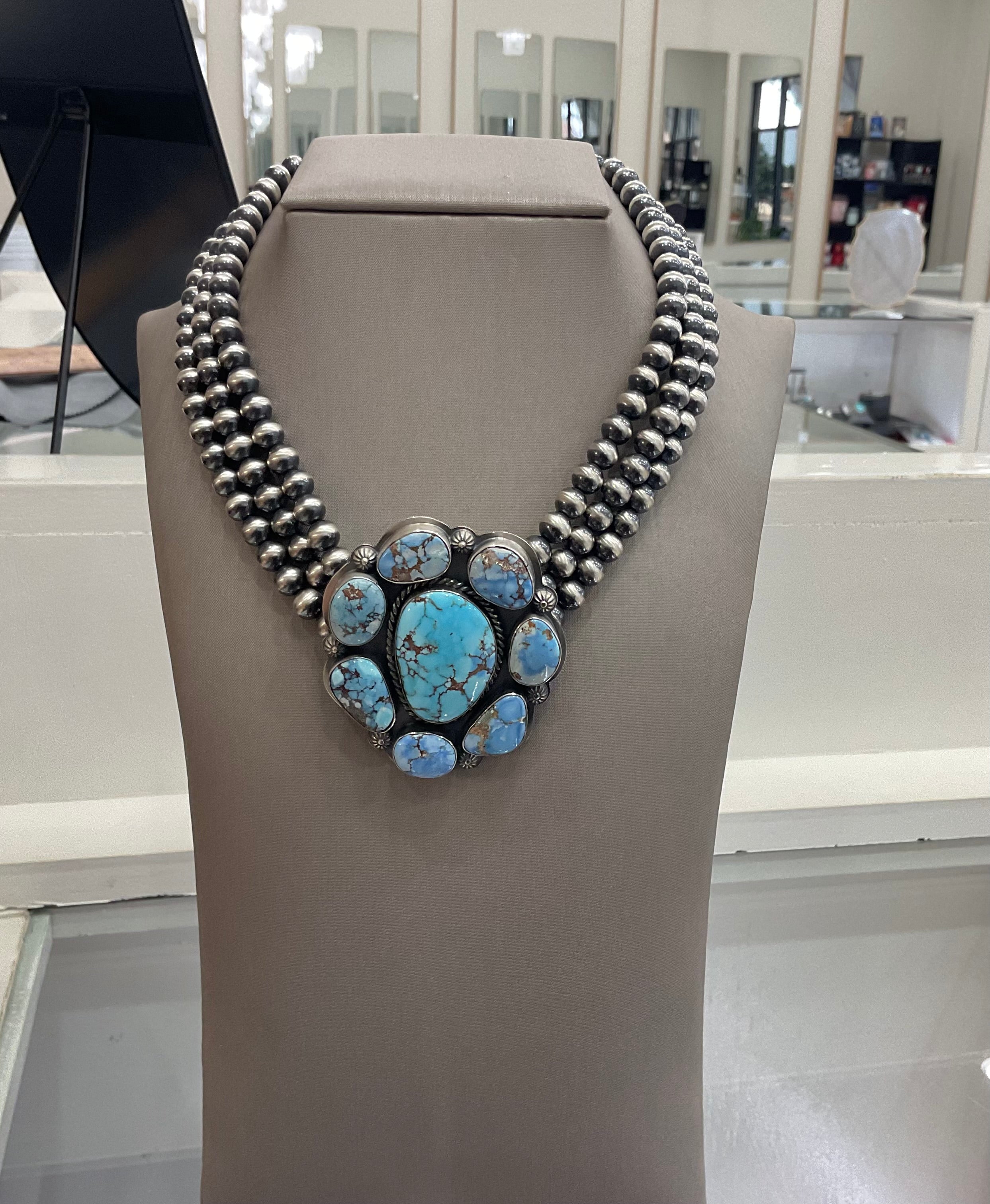Golden Hill Cluster Necklace