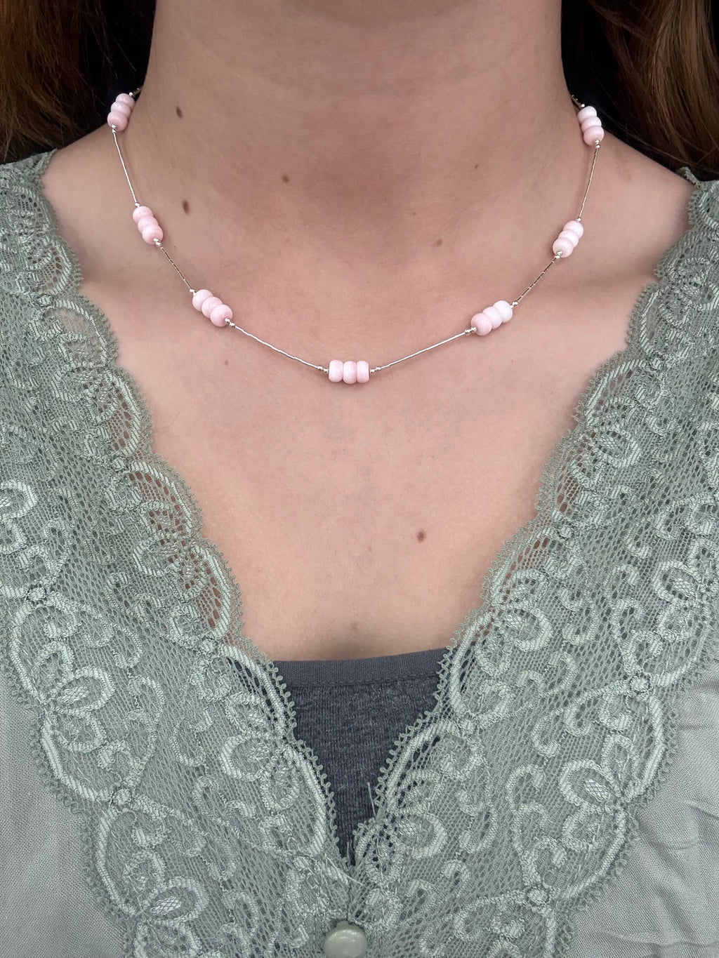 Pink Conch Nugget Necklace