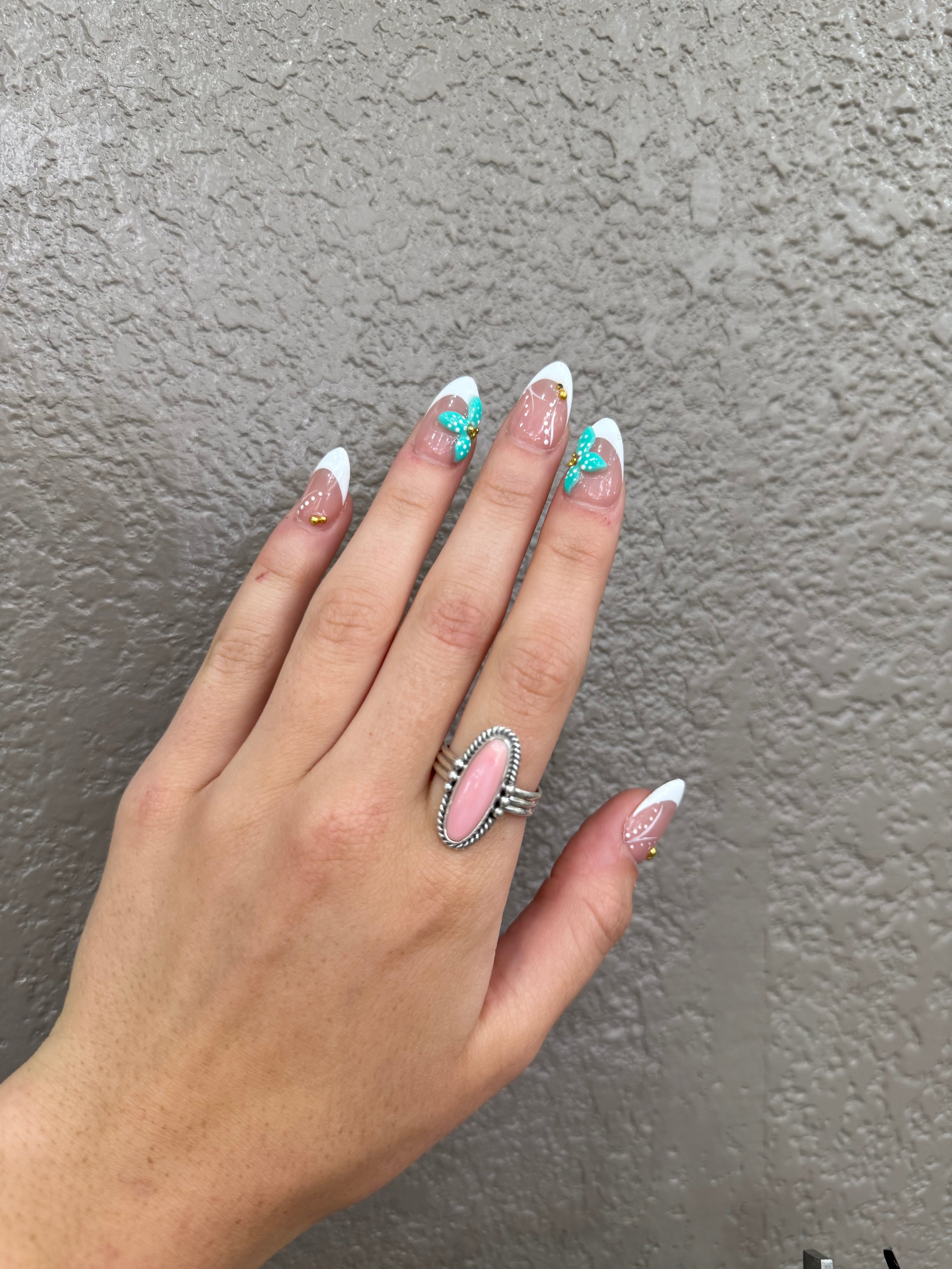 Pink Conch Oval Ring