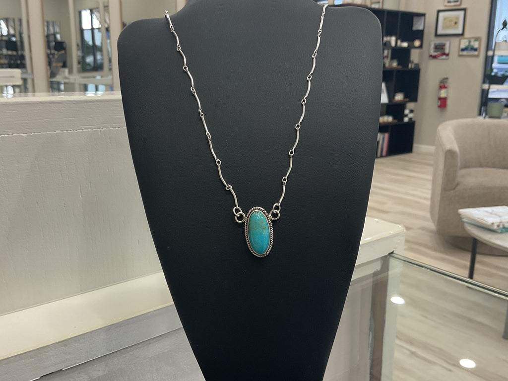 Sonoran Turquoise Oval Necklace