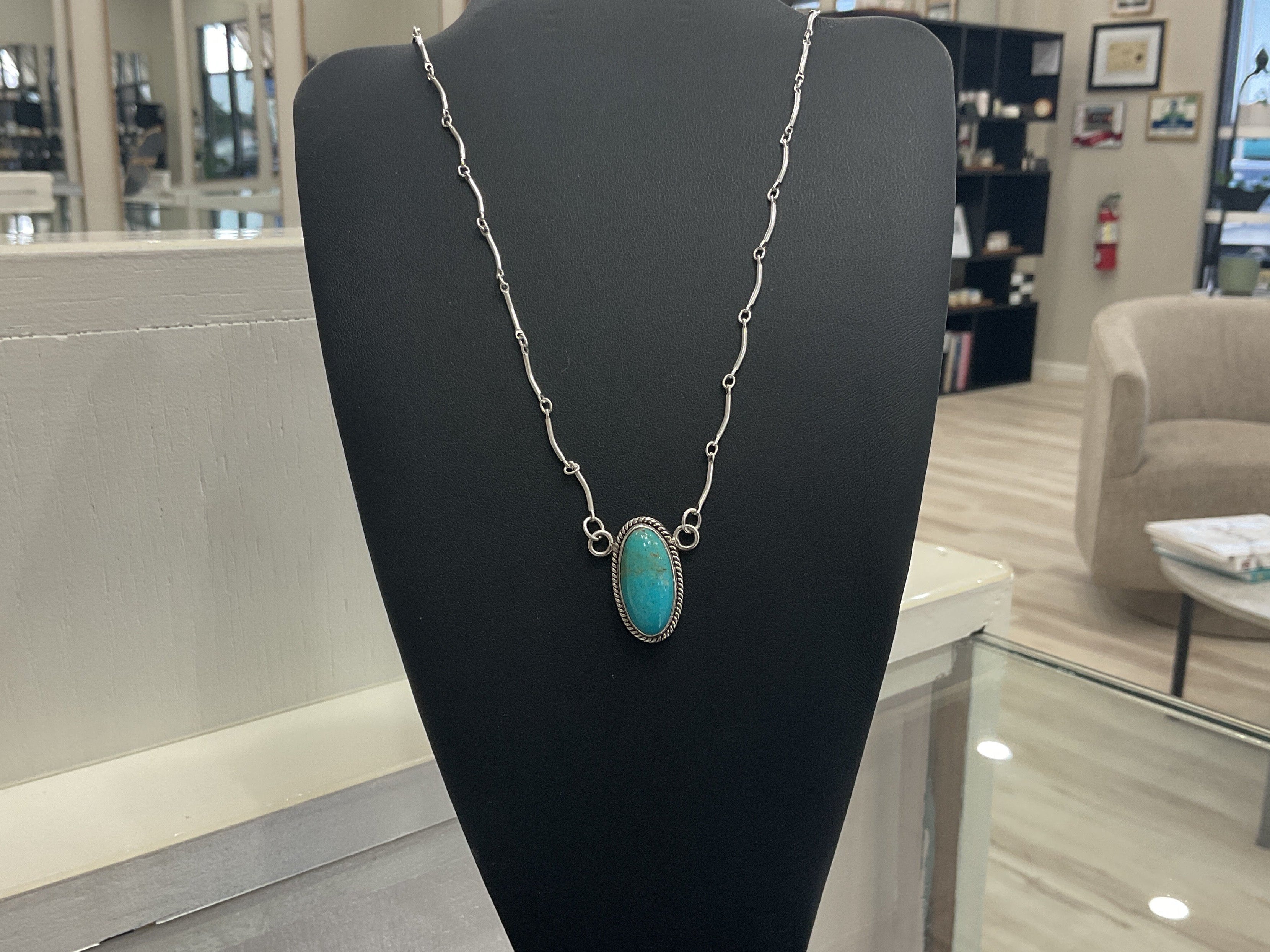 Sonoran Turquoise Oval Necklace