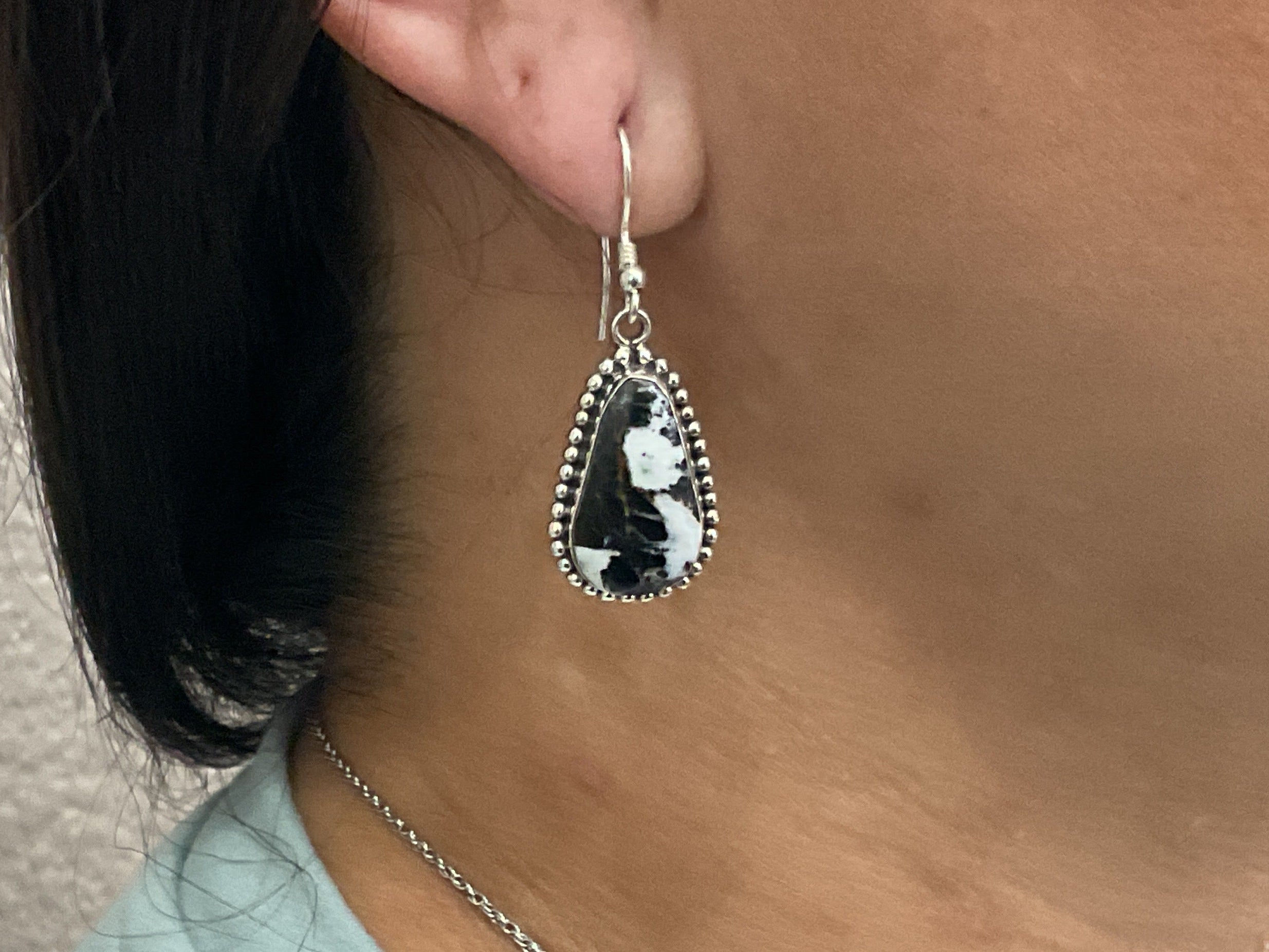 White Buffalo Earrings
