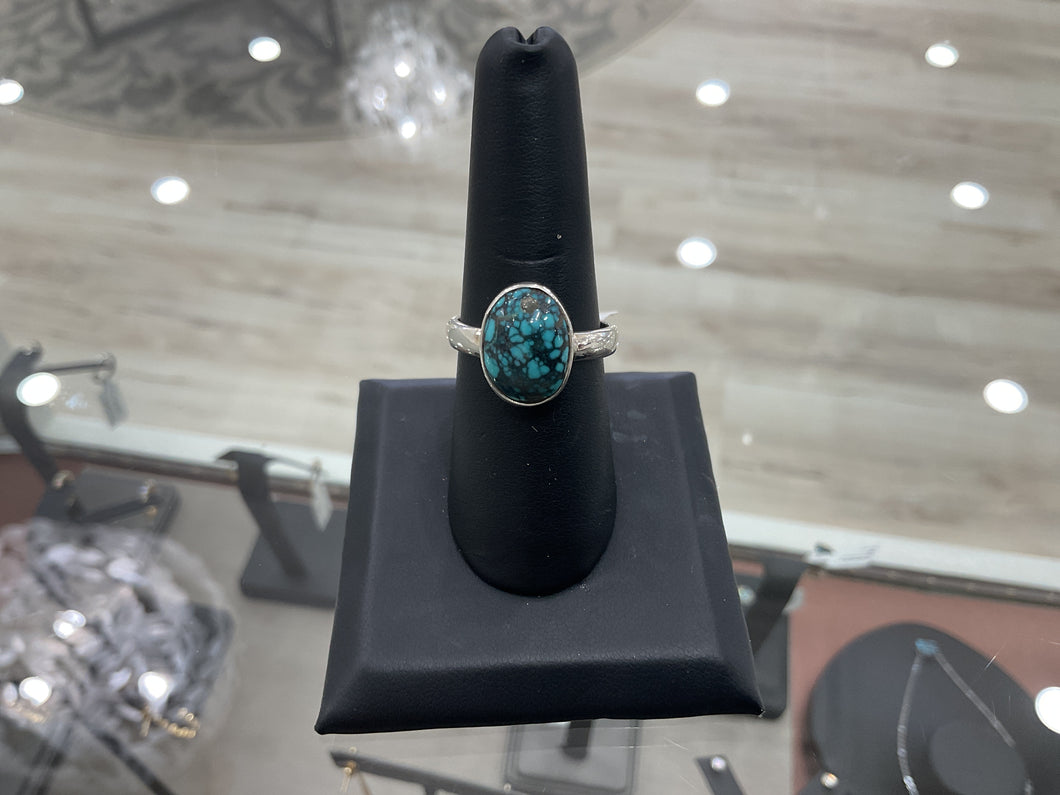 Hubei Turquoise and Sterling Silver Ring