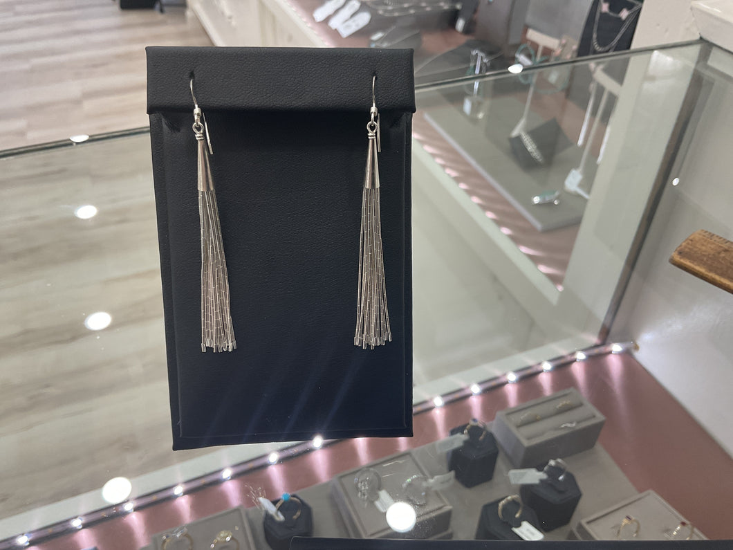 Liquid Silver Dangle Earrings