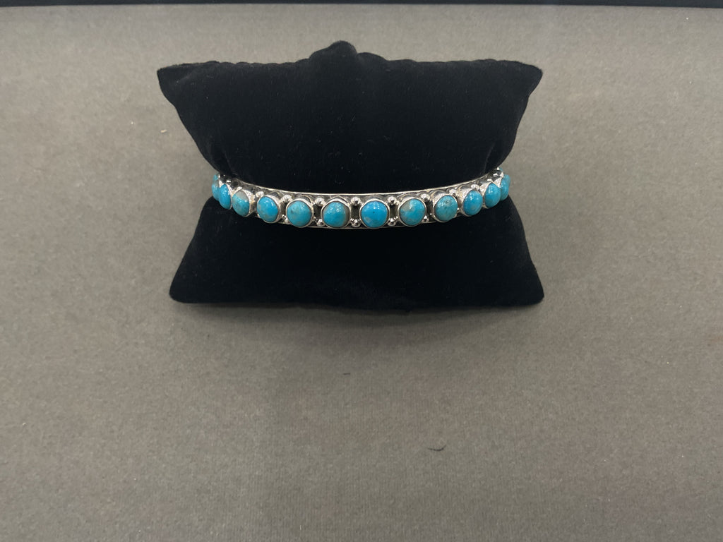 Kingman Turquoise Circle Bracelet