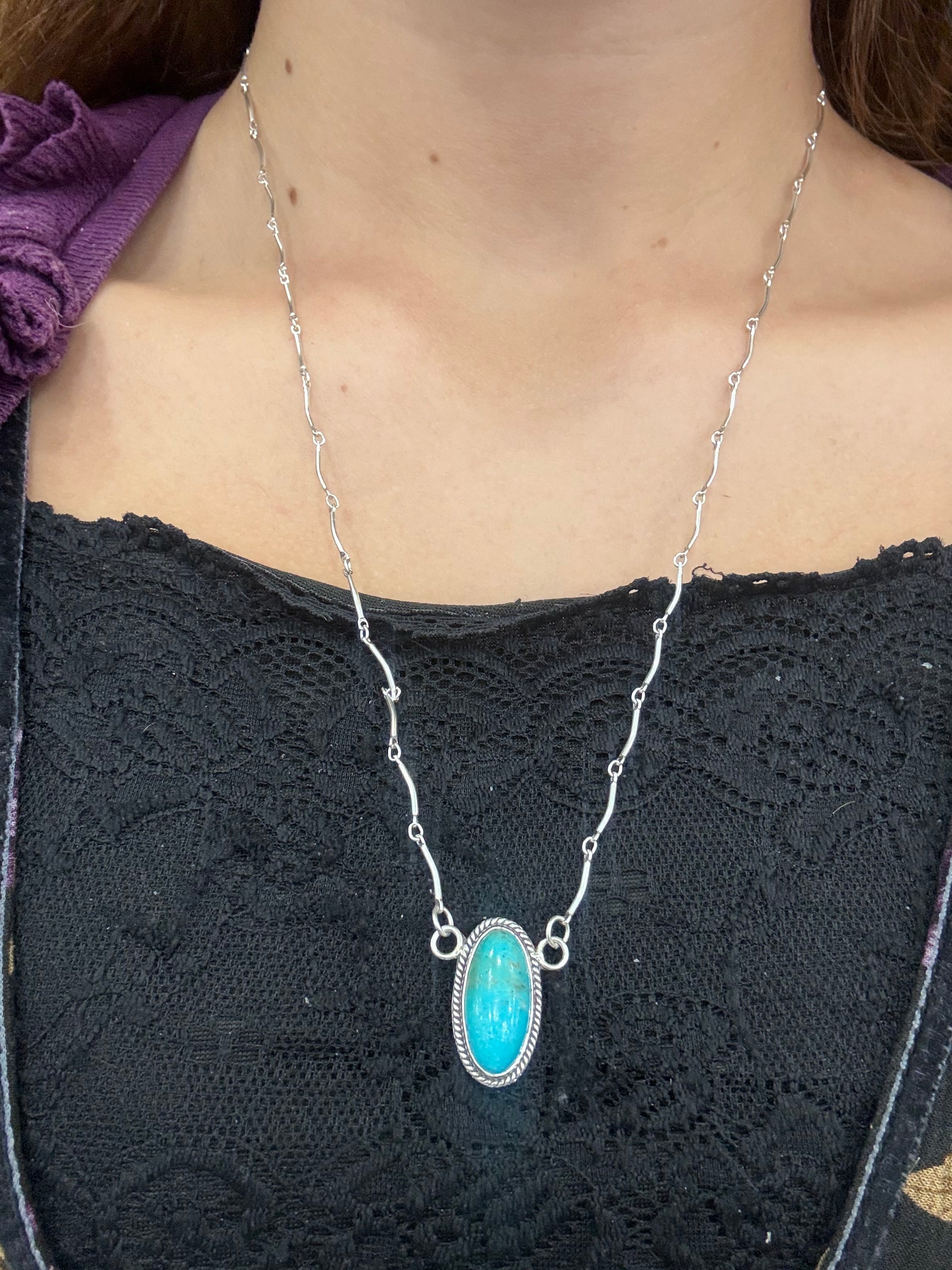 Sonoran Turquoise Oval Necklace