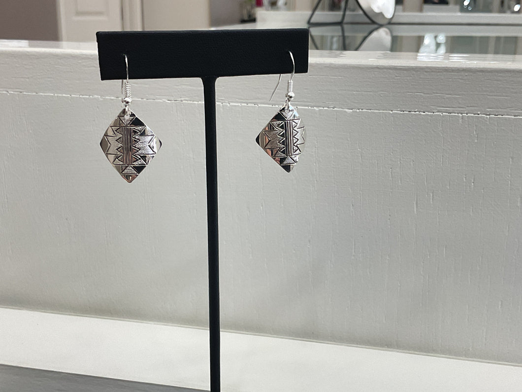 Sterling Silver Pattern Earrings