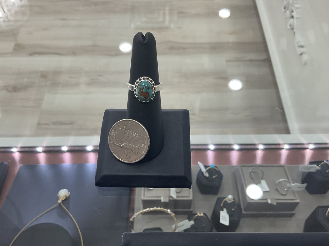 Egyptian Turquoise and Sterling Silver Ring