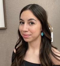 Load image into Gallery viewer, Sleeping Beauty Turquoise and SS Earings
