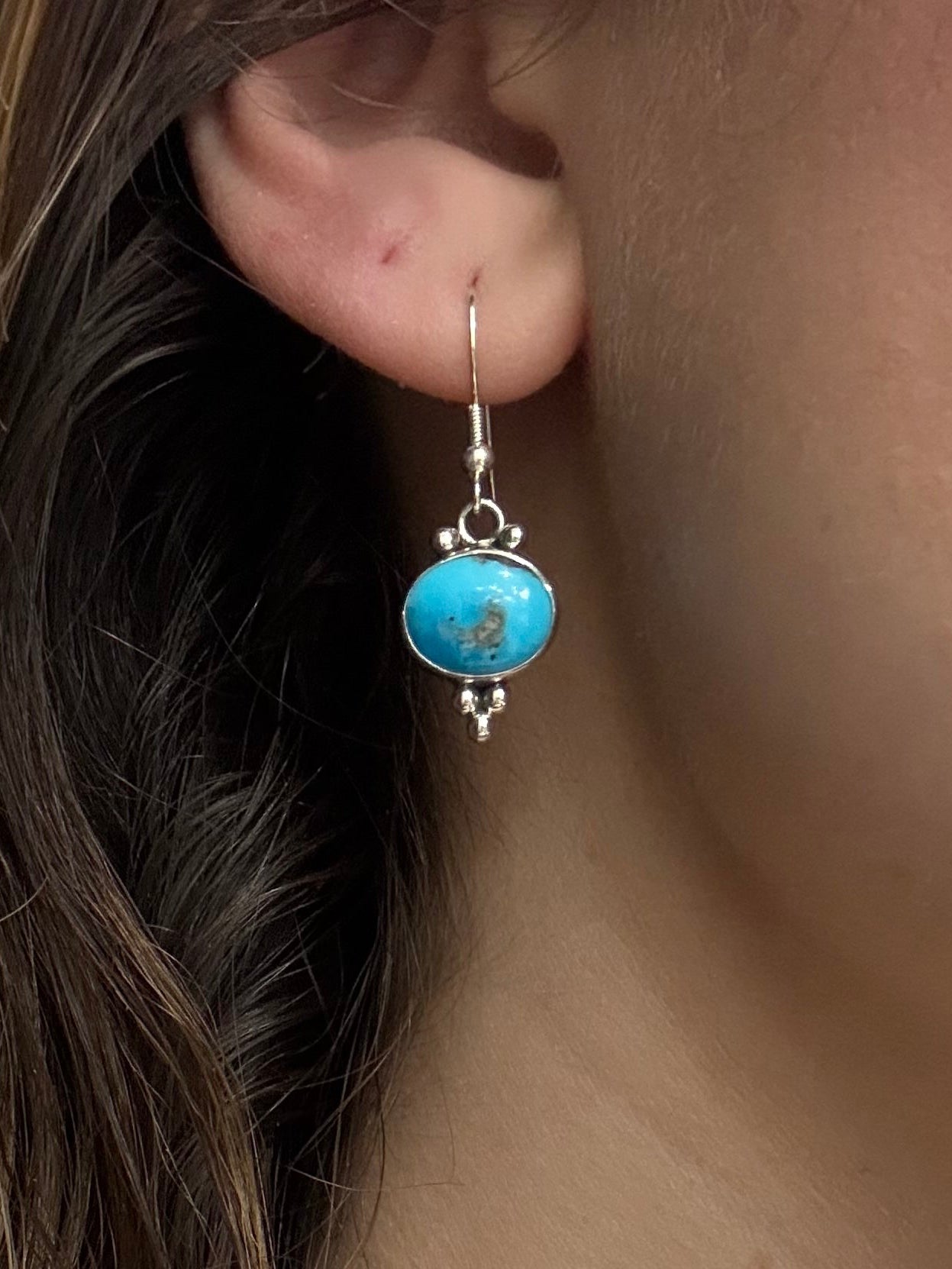 Sonoran Turquoise Dainty Sterling Silver Earrings