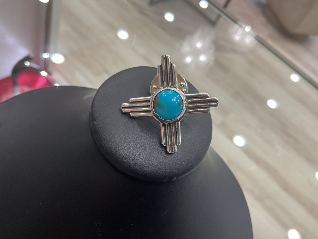 Zia Turquoise Necklace and Pin Set