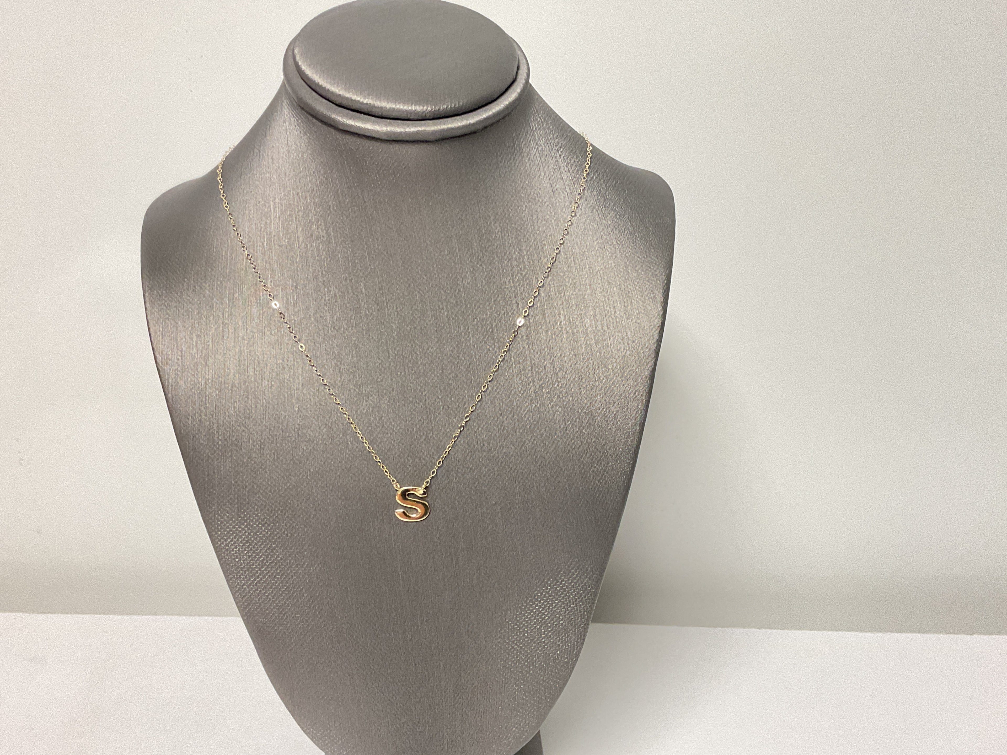 14KY Gold Initial Necklace