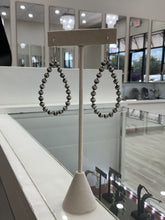 Load image into Gallery viewer, Sterling Silver Oxidized Bead Teardrop Earrings
