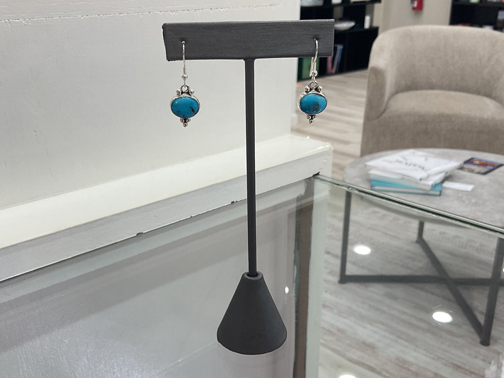 Sonoran Turquoise Dainty Sterling Silver Earrings