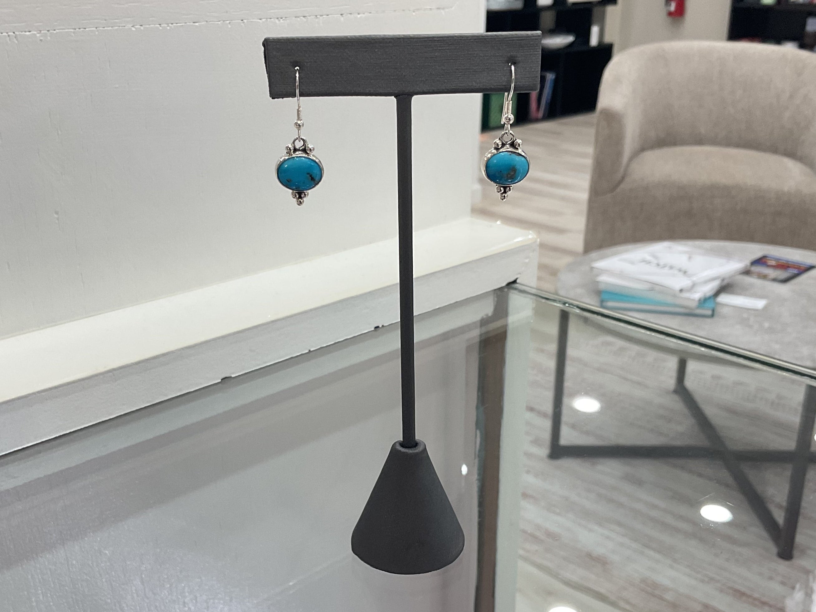 Sonoran Turquoise Dainty Sterling Silver Earrings