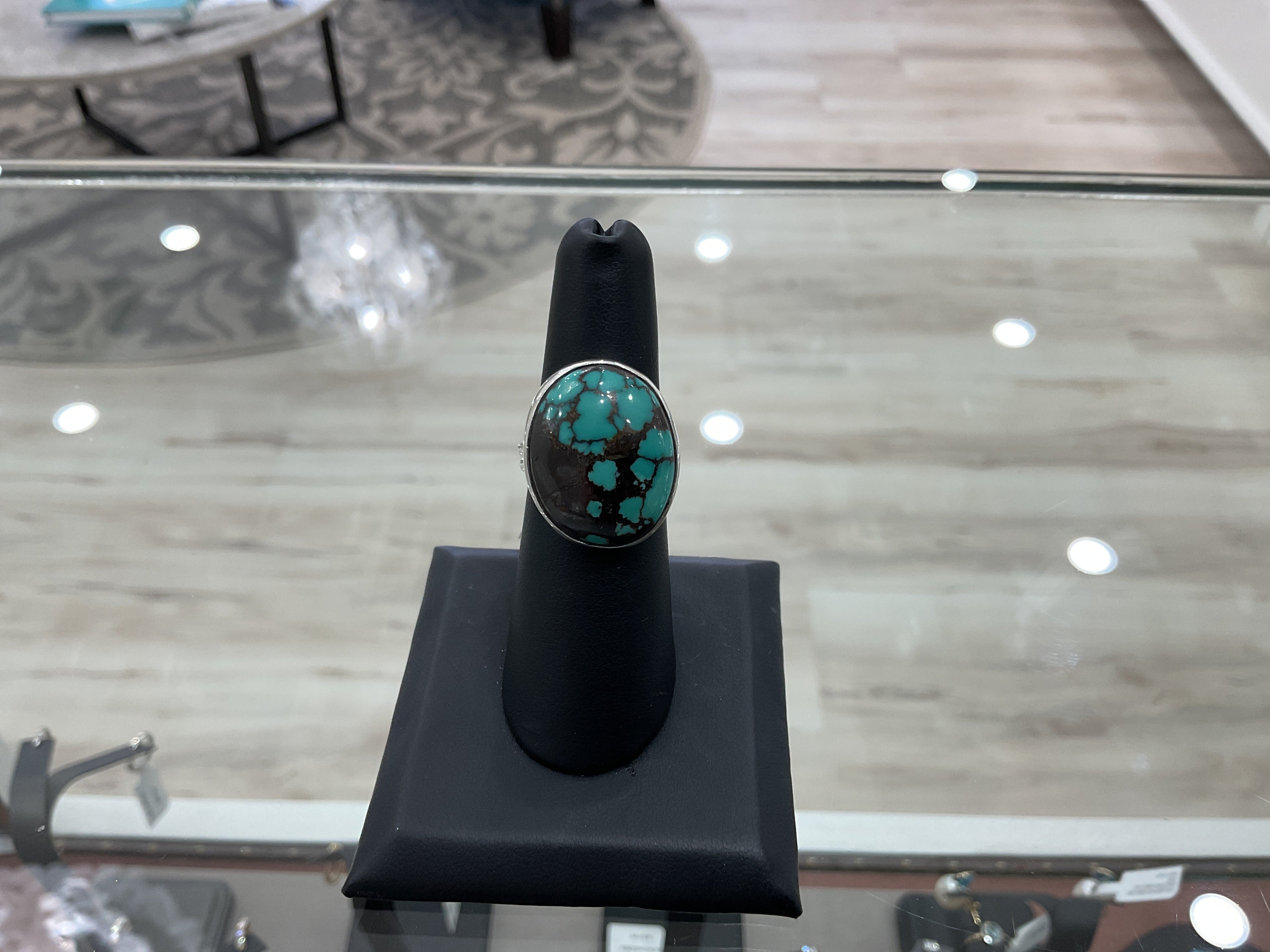 Hubei Turquoise and Sterling Silver Ring