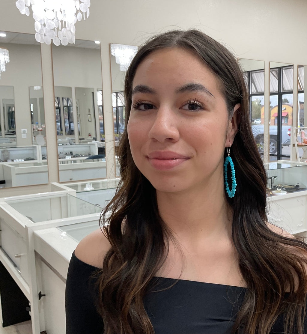 Sleeping Beauty Turquoise Nugget Earrings