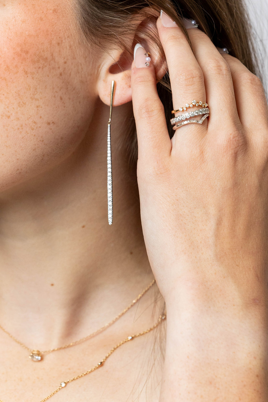 14KY Gold and Diamond Earrings