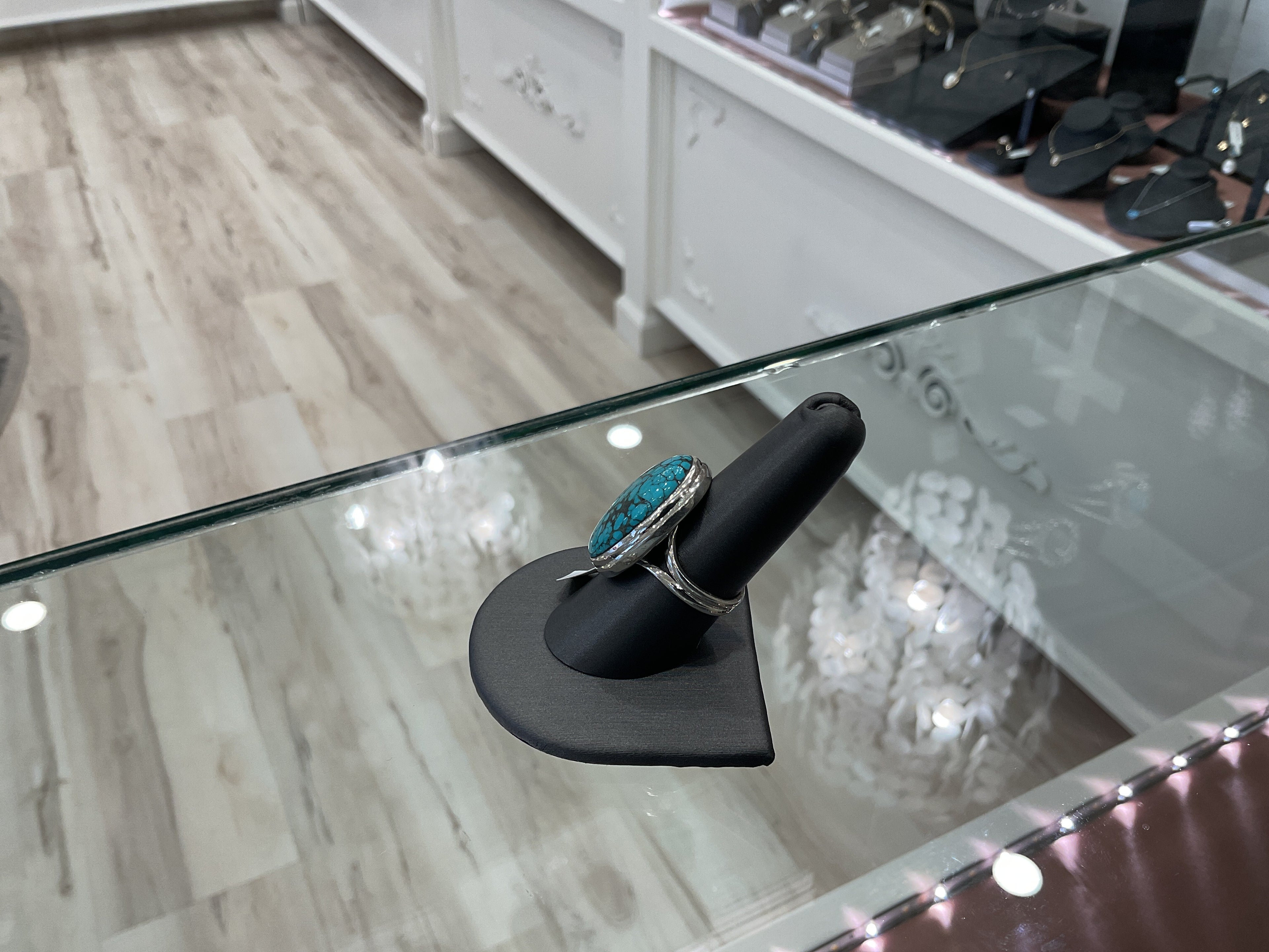 Hubei Turquoise and Sterling Silver Ring