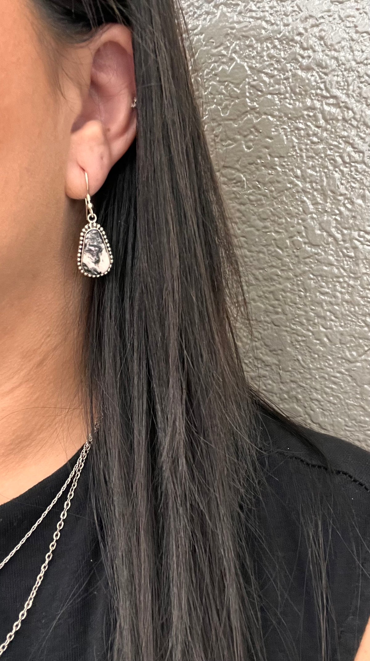White Buffalo Earrings