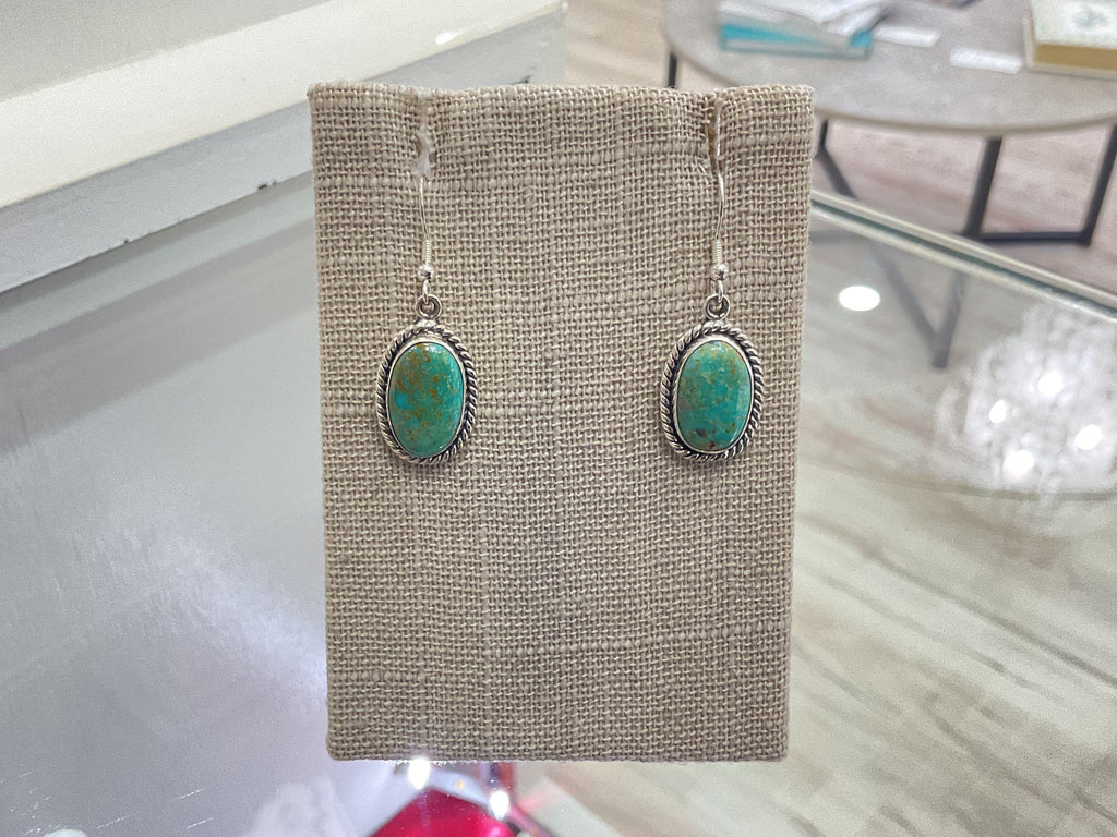 Kingman Oval Sterling Silver Earrings