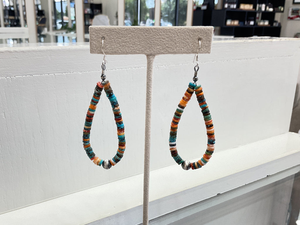 Mixed Stone Teardrop Earrings