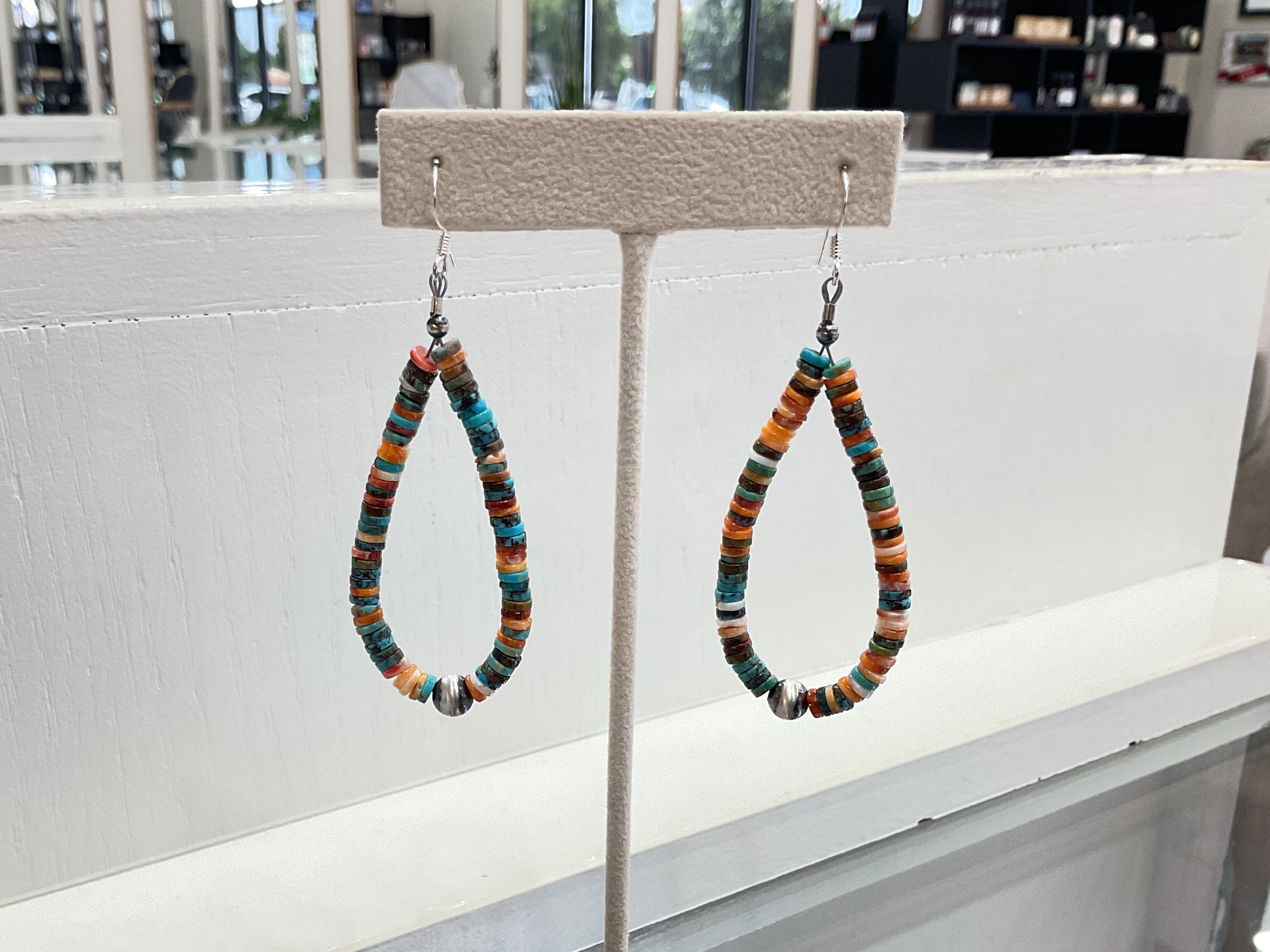 Mixed Stone Teardrop Earrings