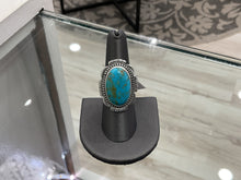 Load image into Gallery viewer, SS Sonoran turquoise adjustable ring

