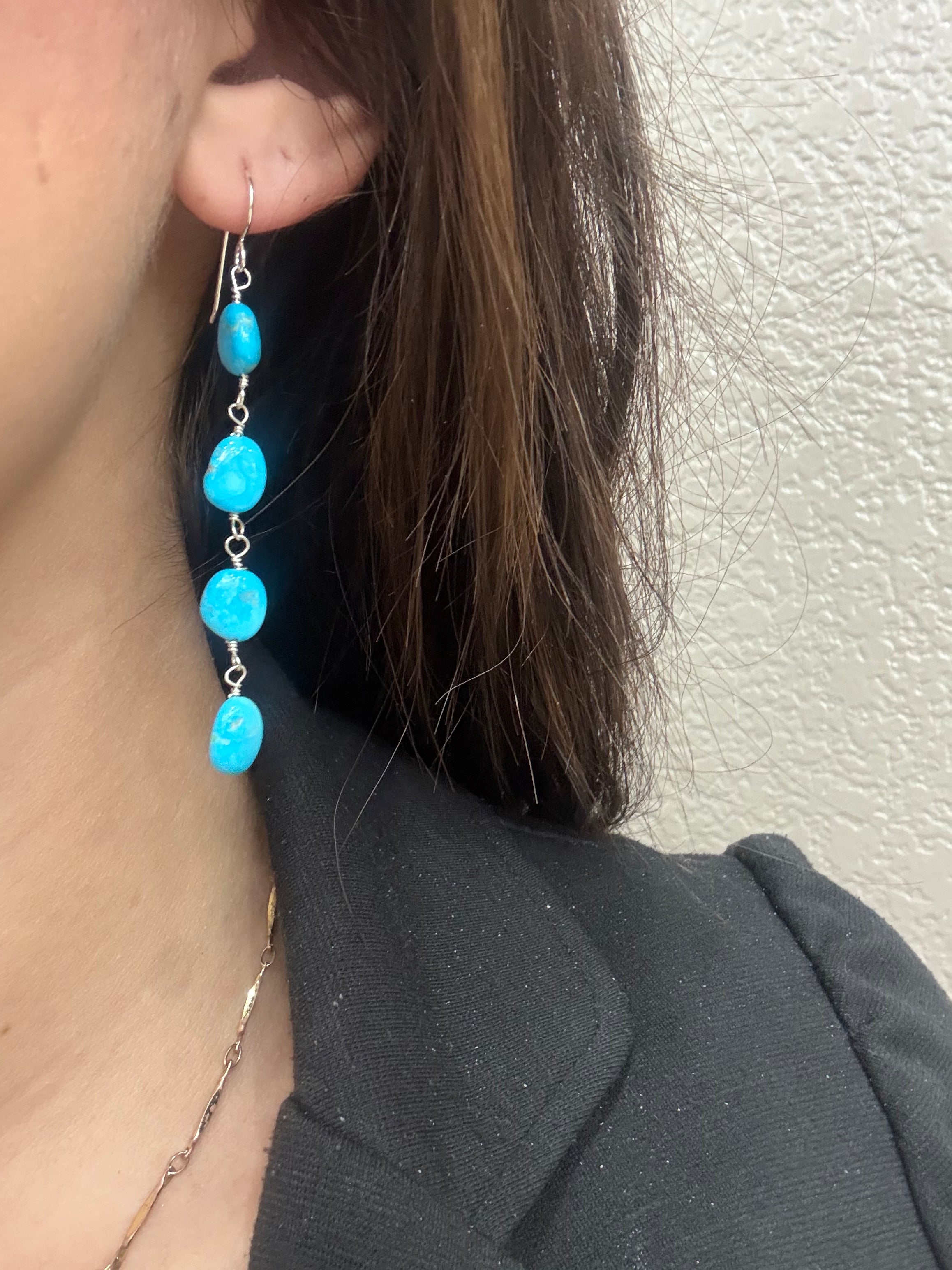 Sleeping Beauty Dangle Earrings
