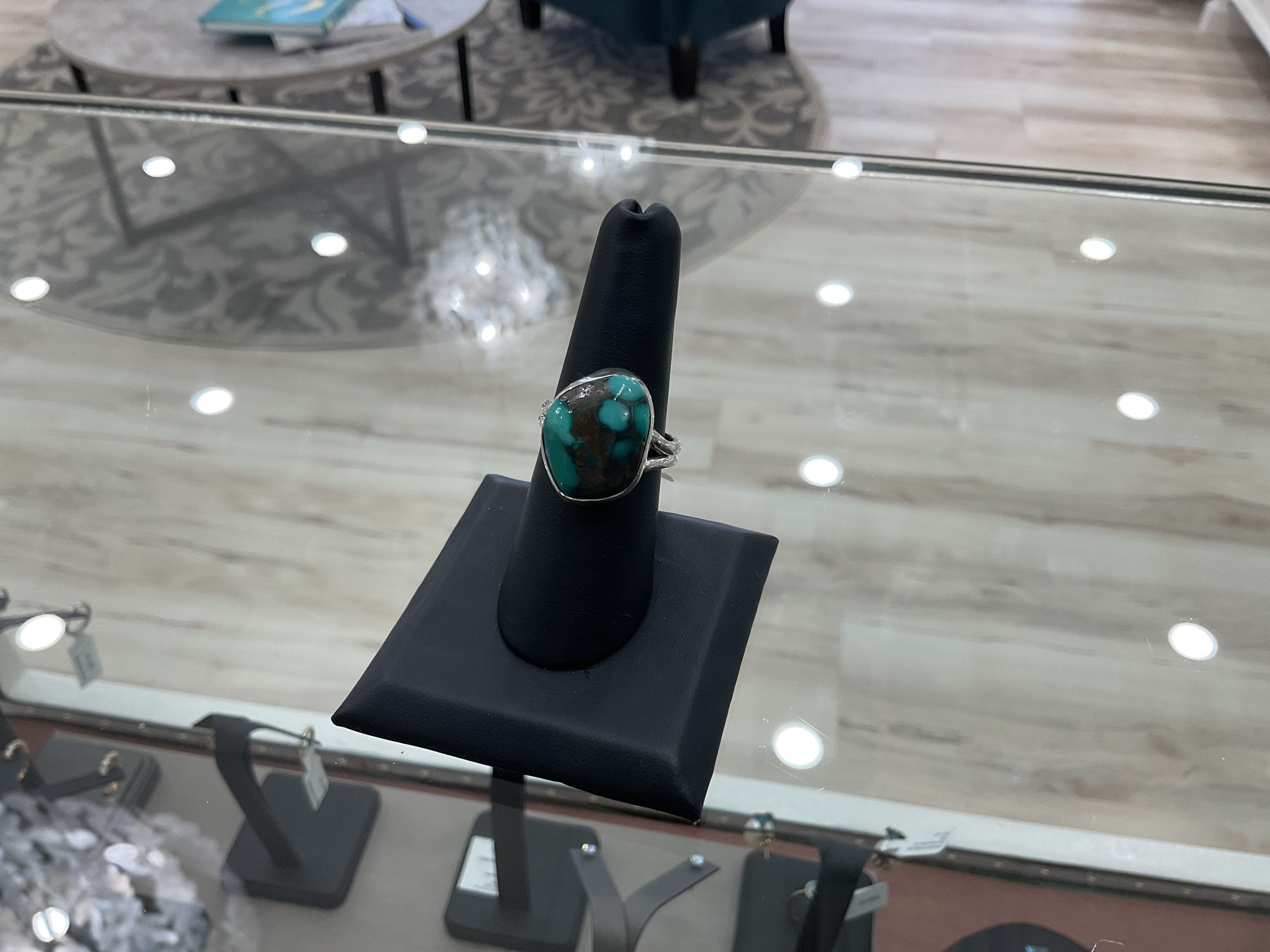 Hubei Turquoise and Sterling Silver Ring