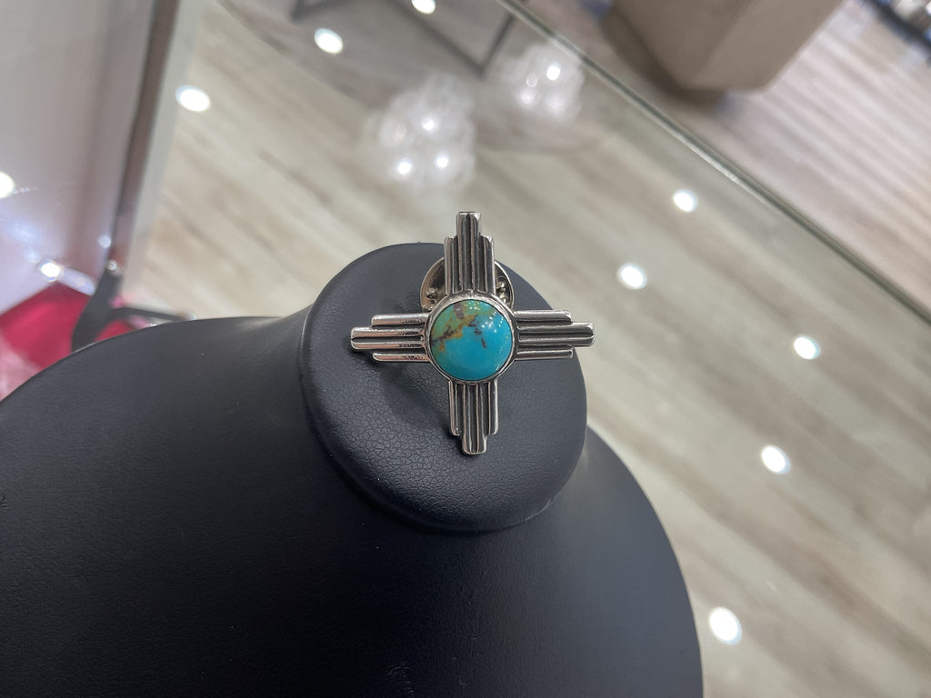 Zia Turquoise Necklace and Pin Set