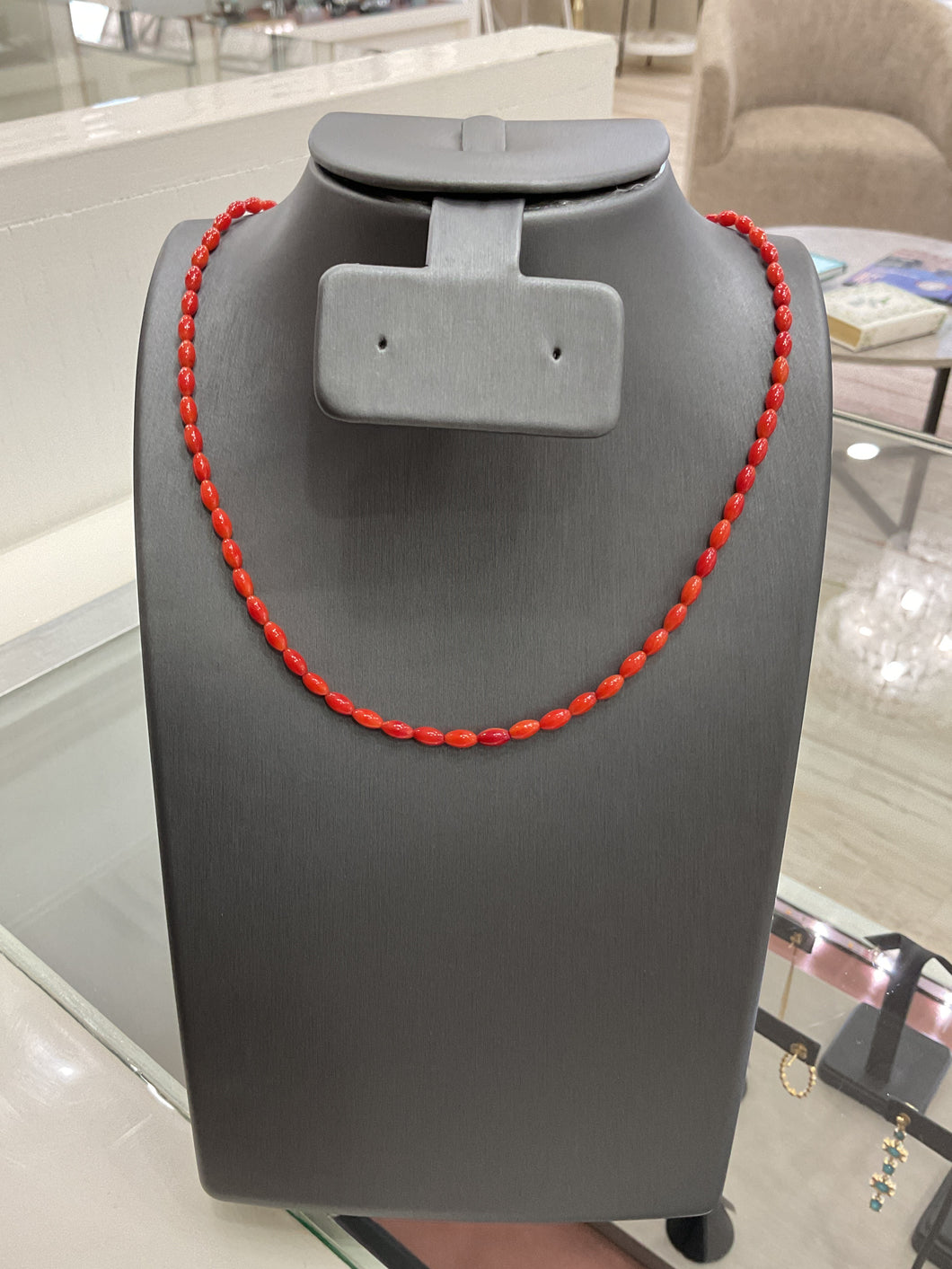 Italian Coral Bead Necklace