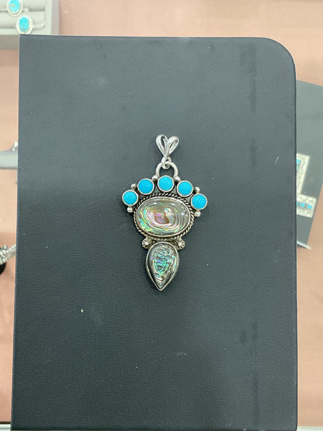 Kingman & Abalone Shell Pendant