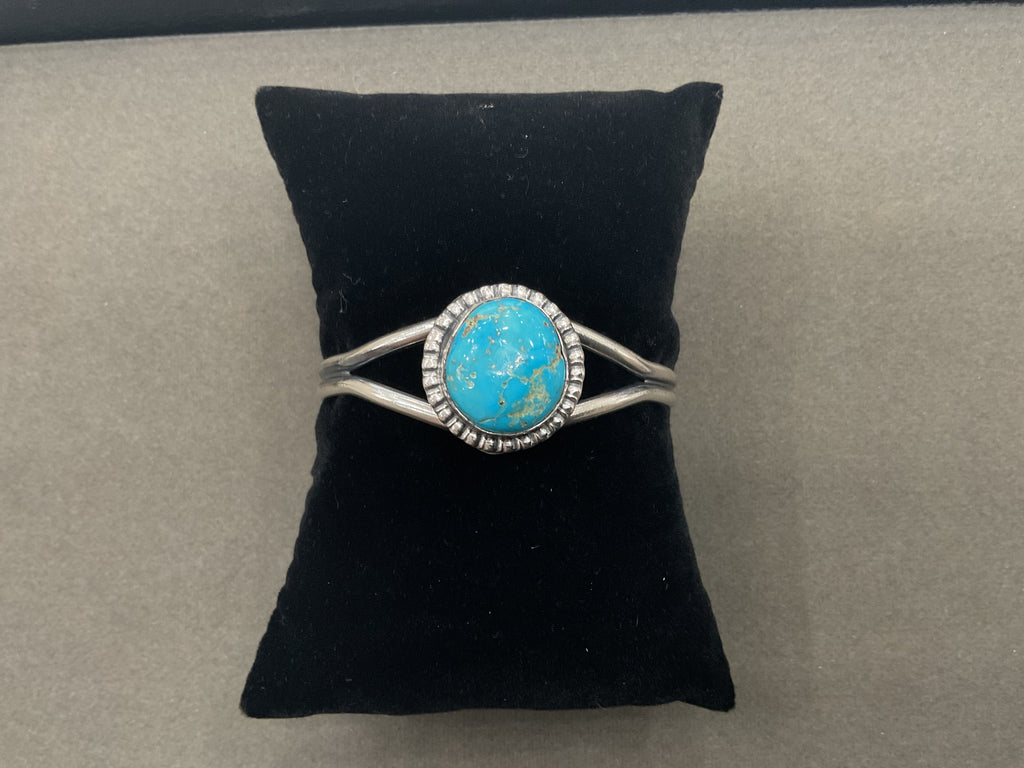 Kingman Turquoise Circle Cuff