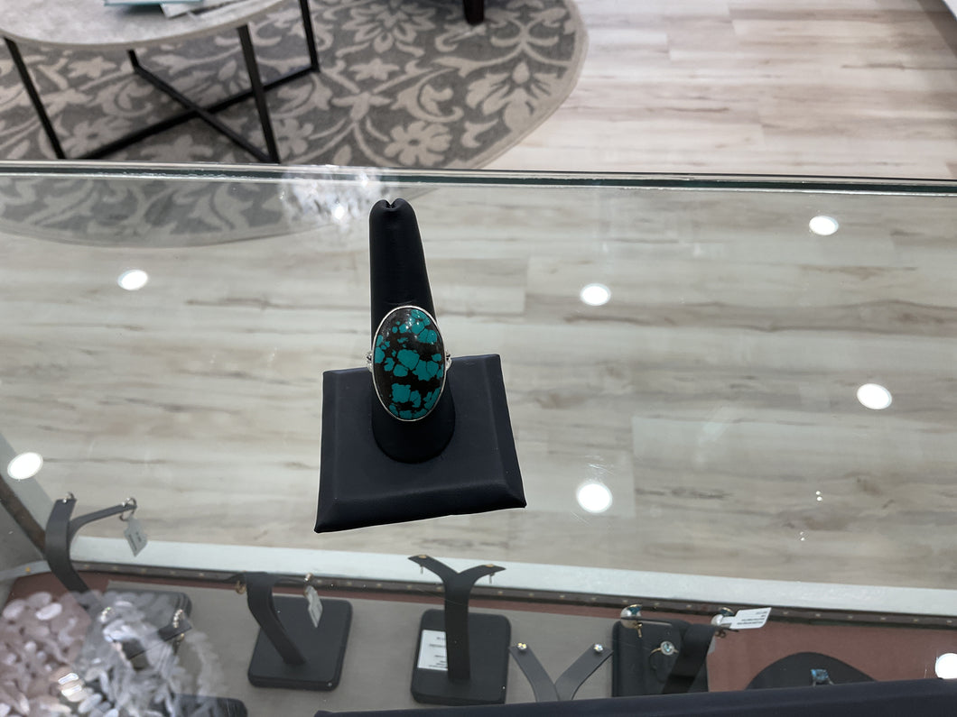Hubei Turquoise and Sterling Silver Ring