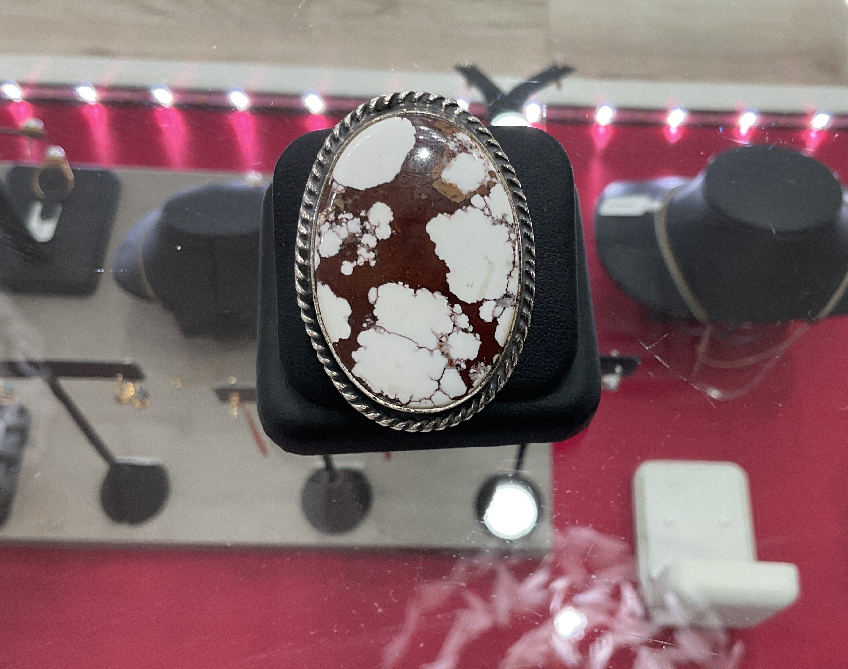 Wild Horse Long Oval Sterling Silver Ring