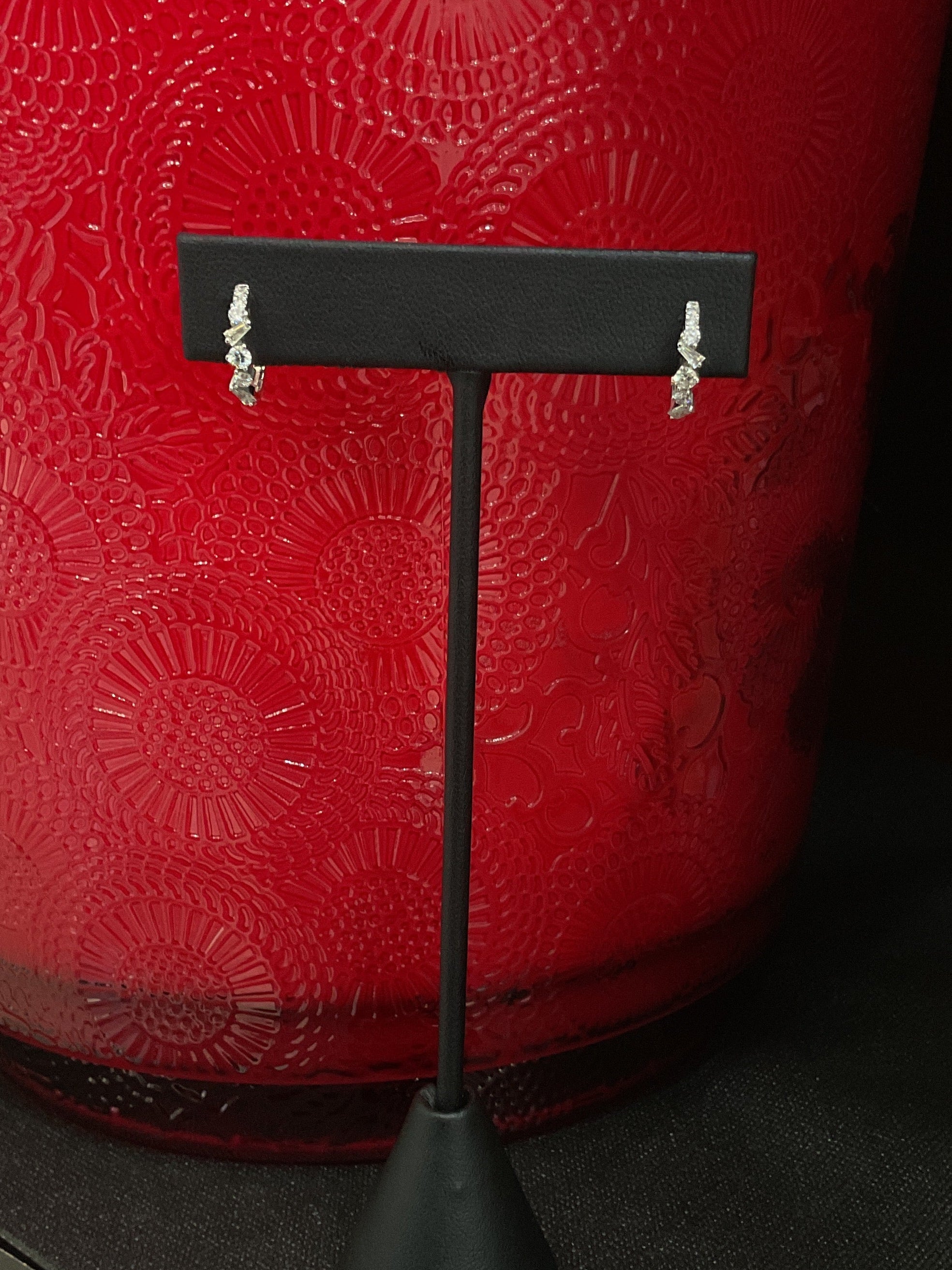 14KW Natural Diamond Hoop Earrings