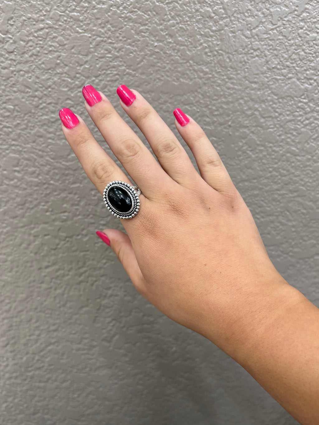 Black Onyx Oval Ring
