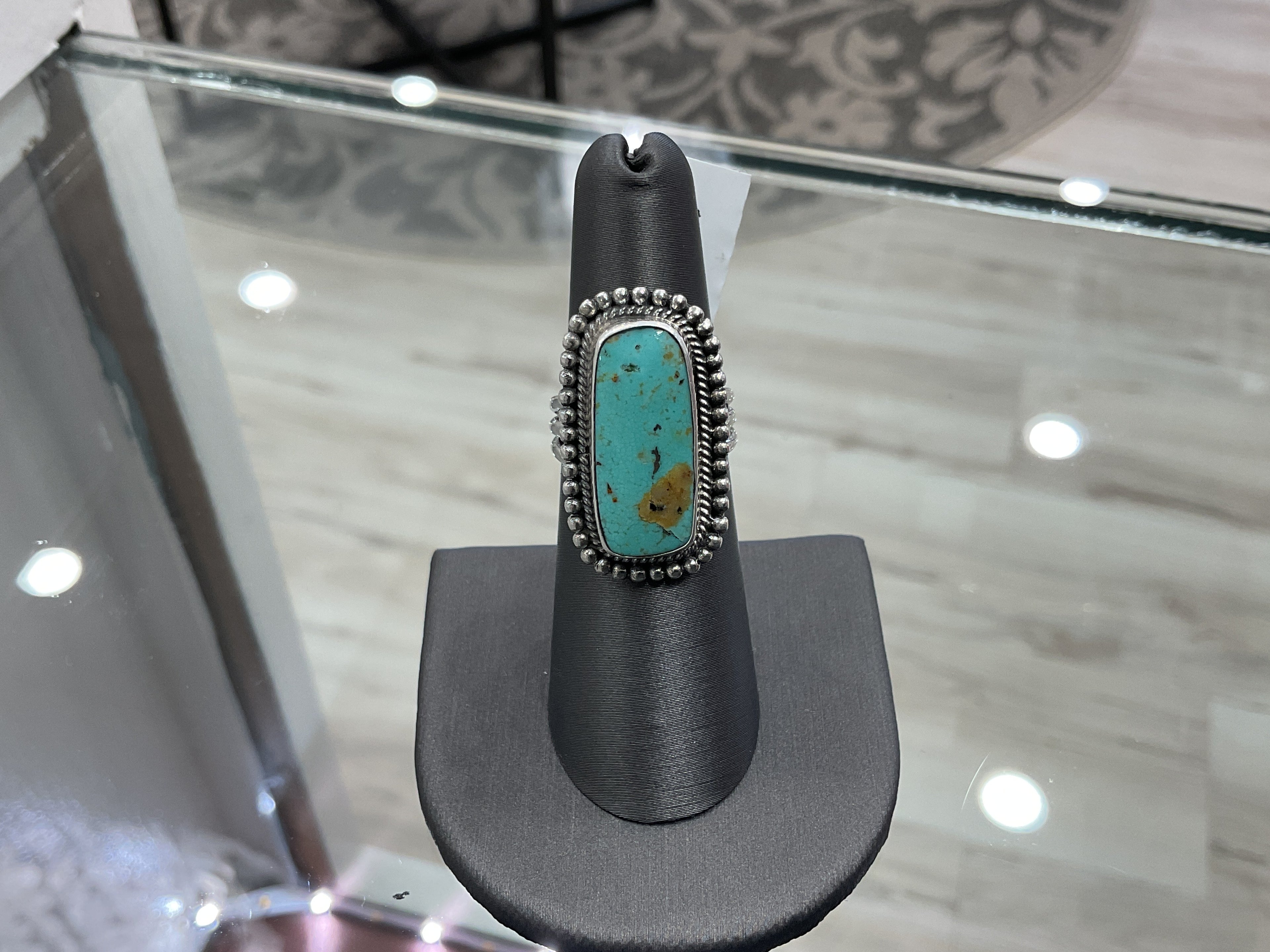 SS Alacron turquoise ring