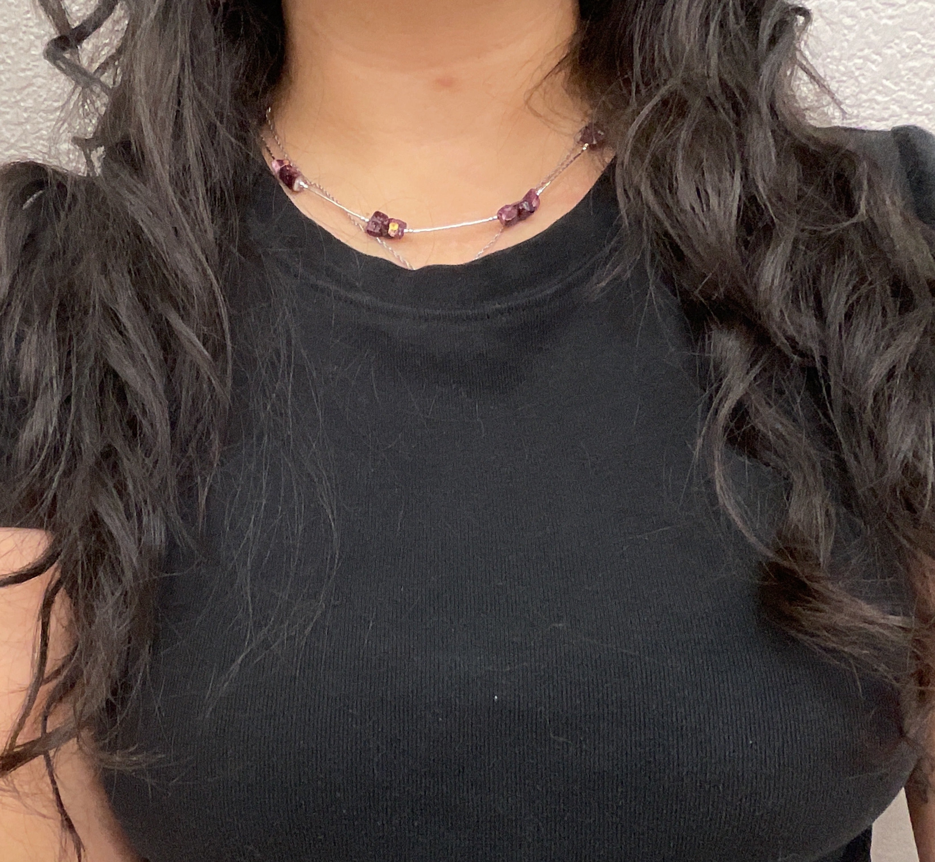 Purple Spiny Oyster Nugget Necklace