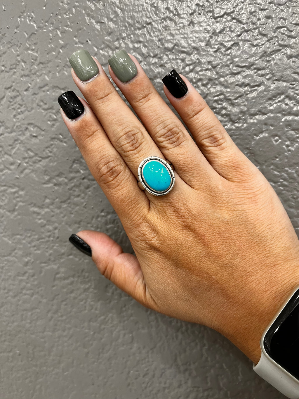 Sonora Turquoise Oval Adjustable Ring