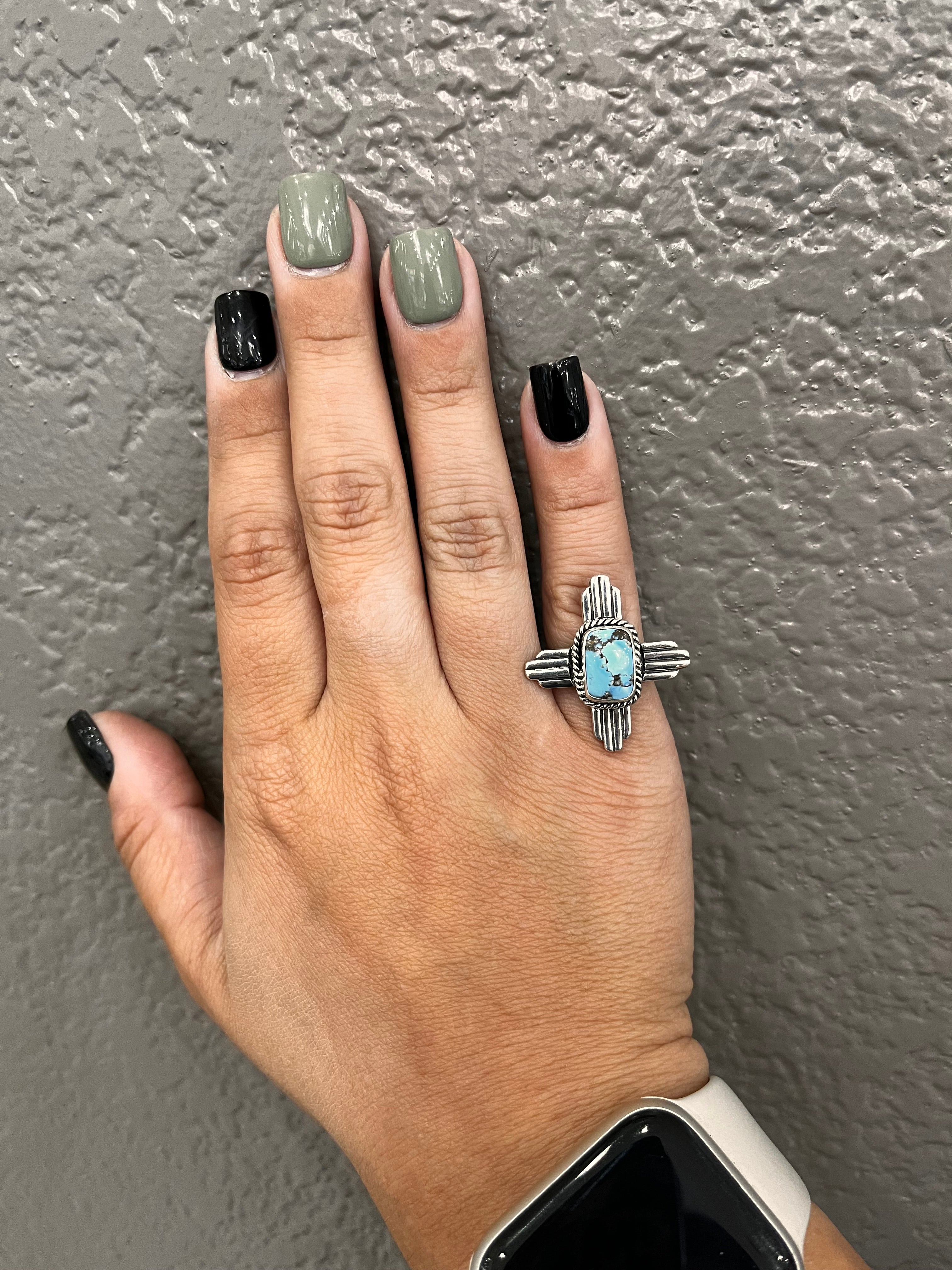 Golden Hills rectangle Zia Ring