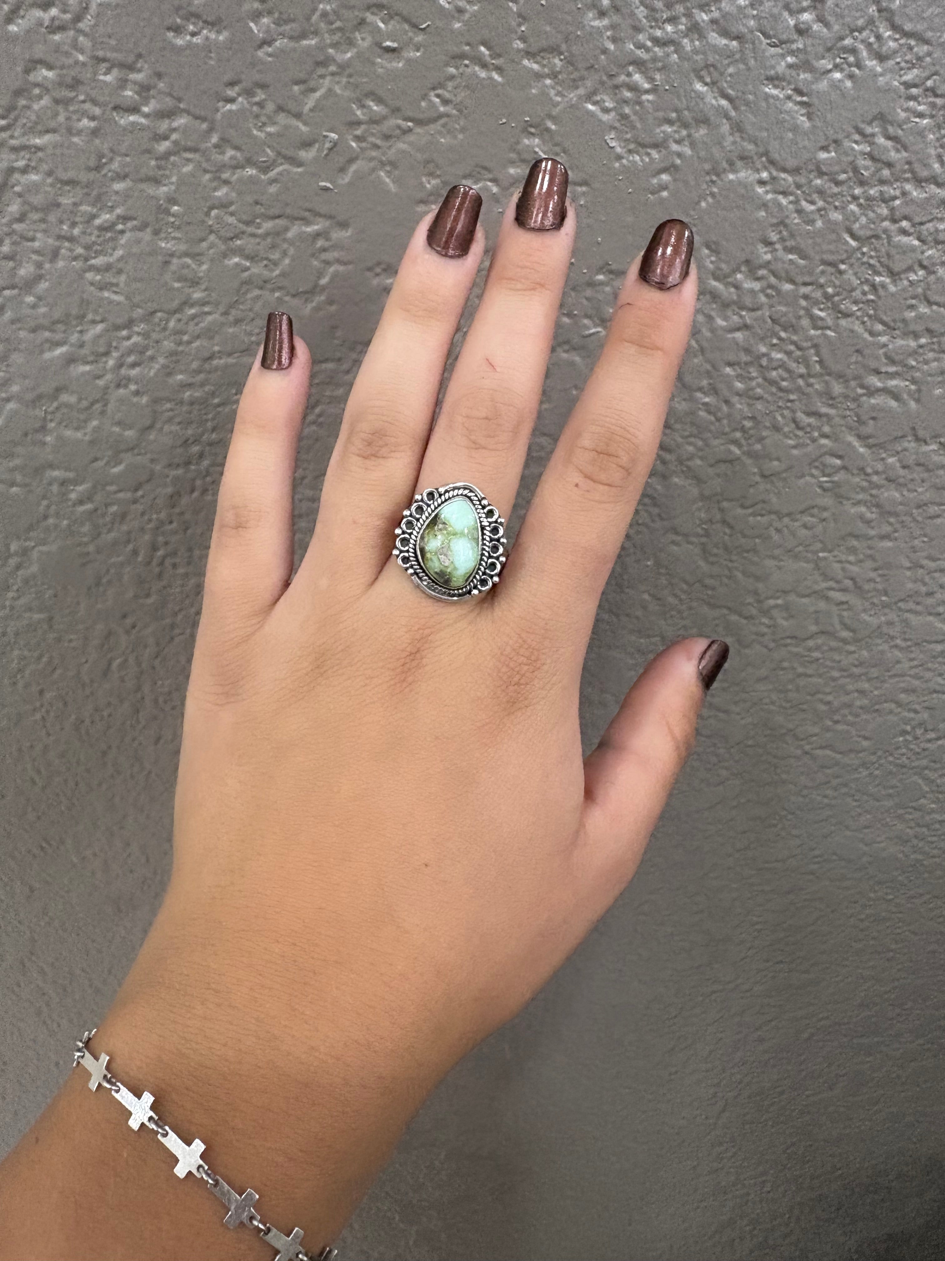 Palameno Turquoise Teardrop Ring