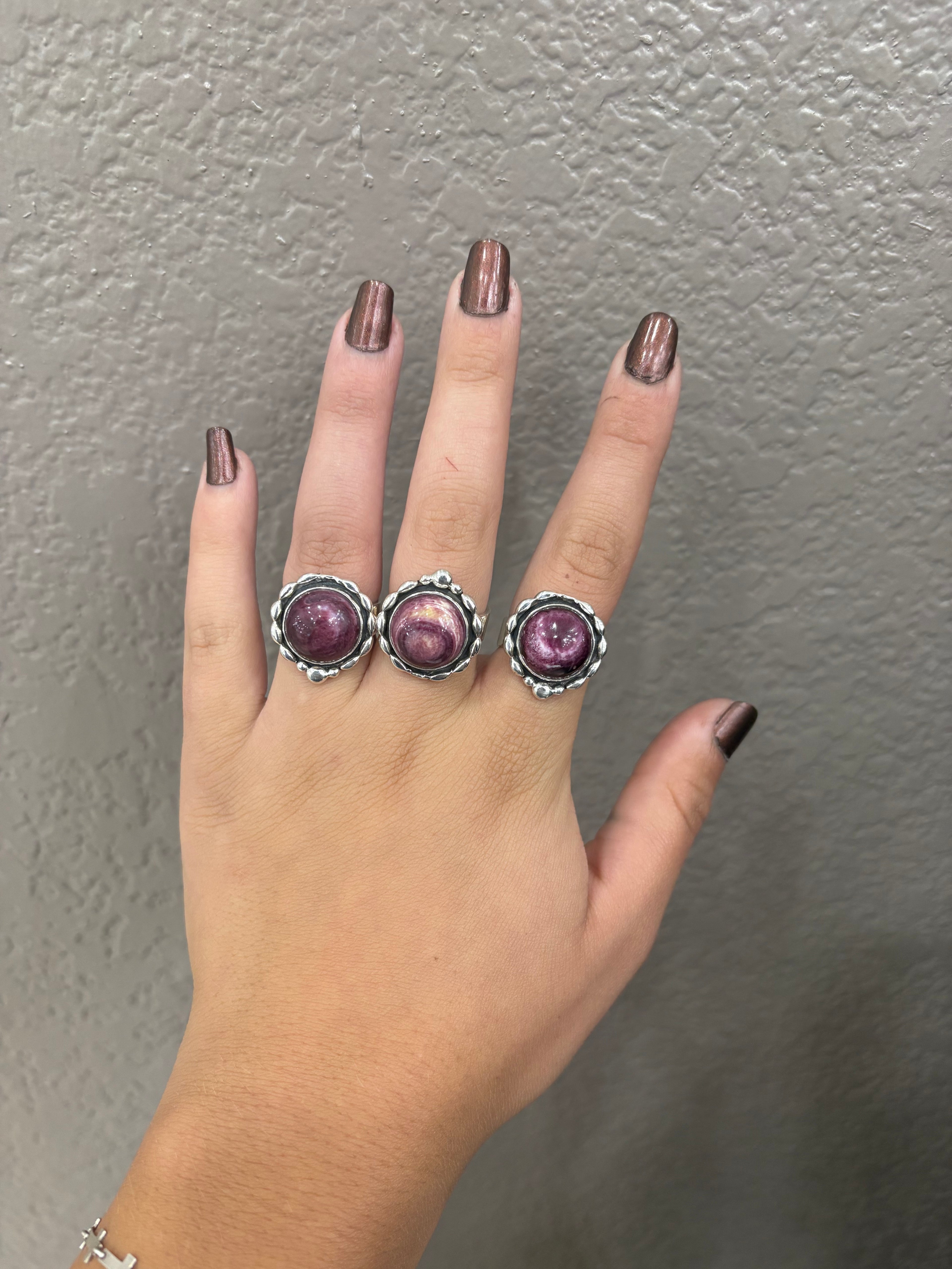 Purple Spiny Oyster Circle Ring