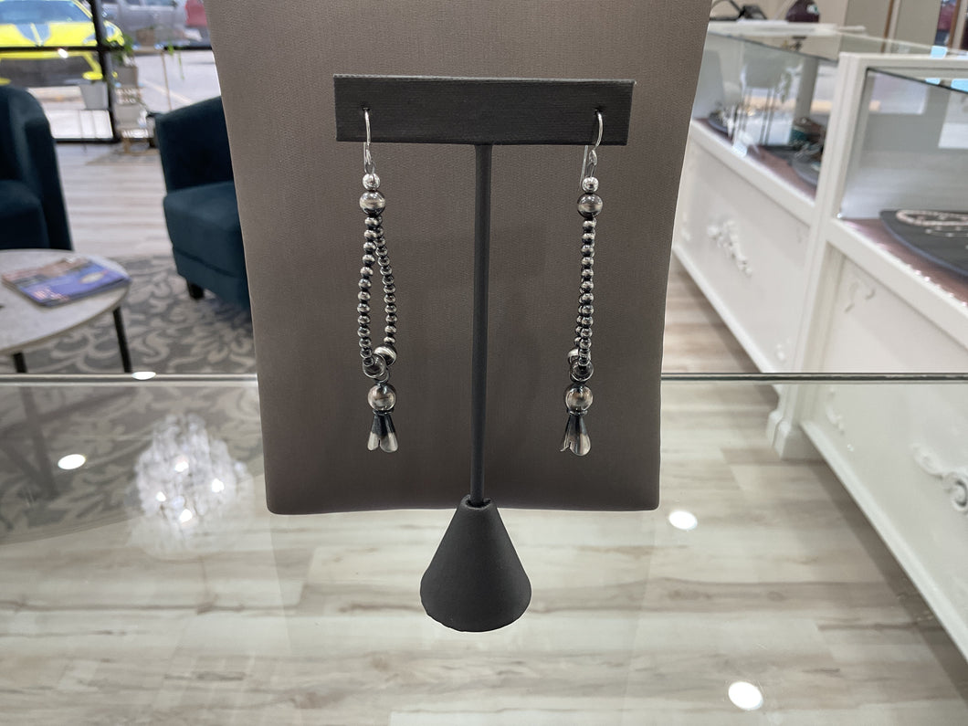 SS bead blossom earrings