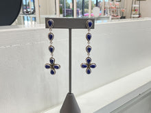 Load image into Gallery viewer, Blue Lapis Statement Earrings
