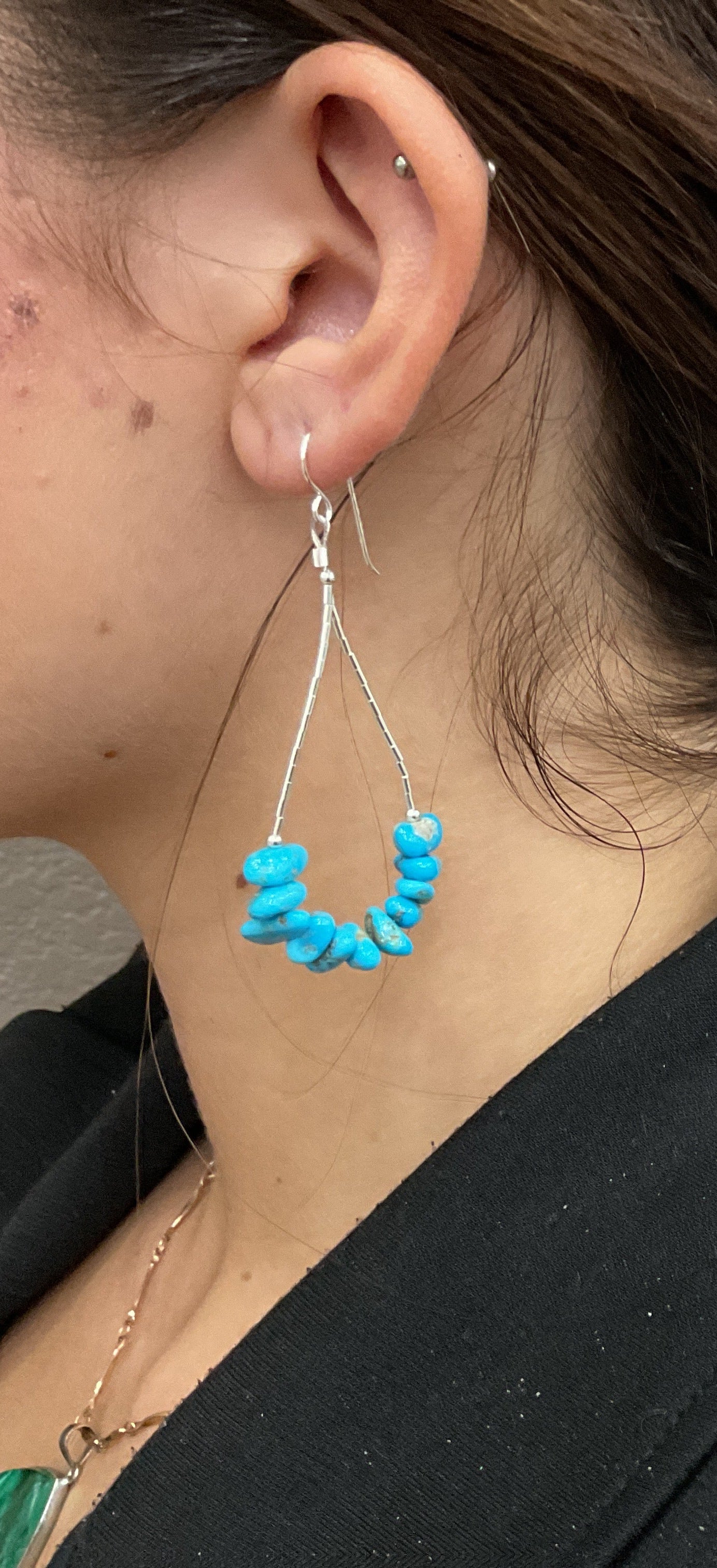 Sleeping Beauty Nugget Earrings