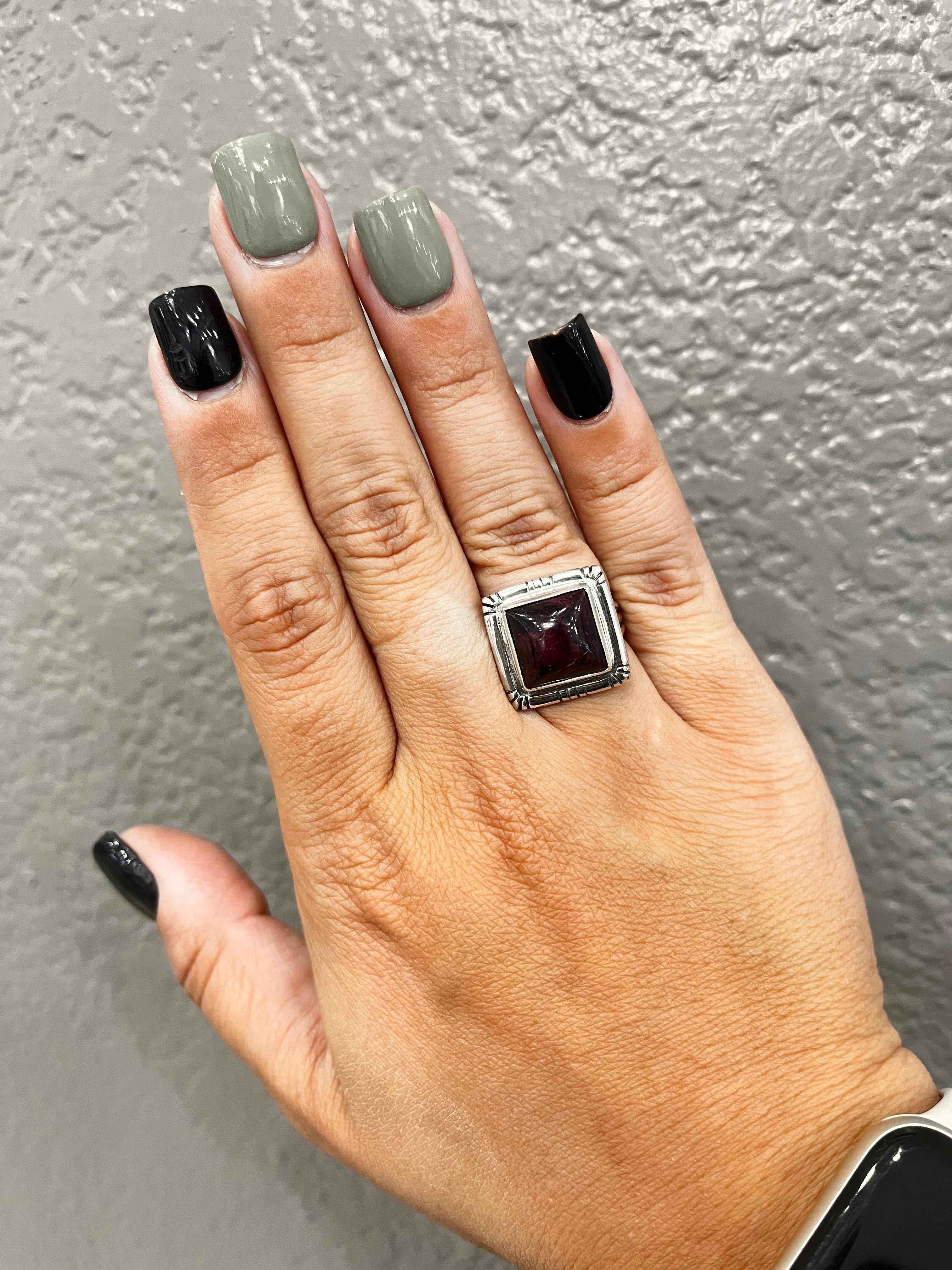 Square Purple Spiney oyster Ring