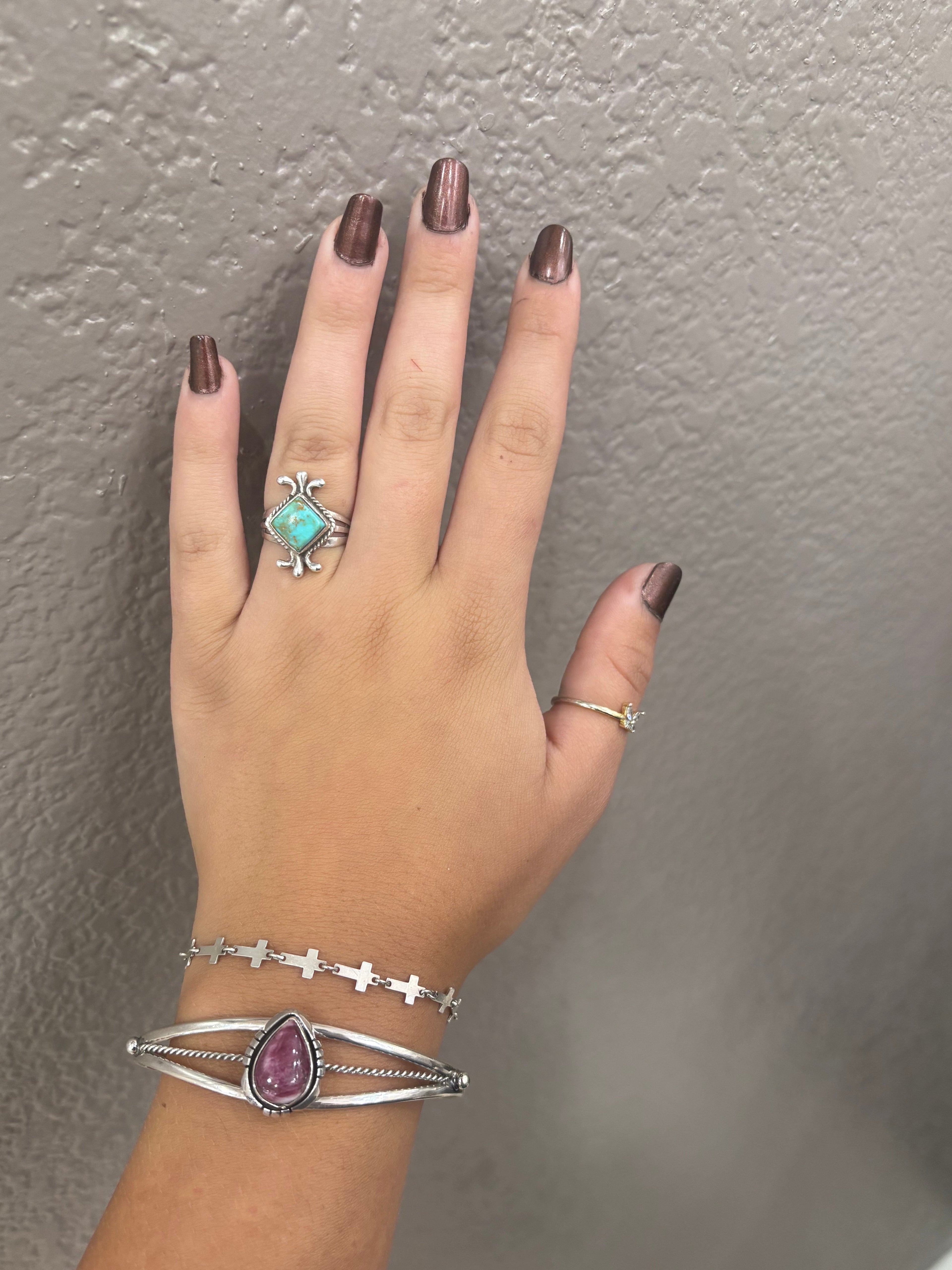 Purple Spiny Oyster Teardrop Cuff