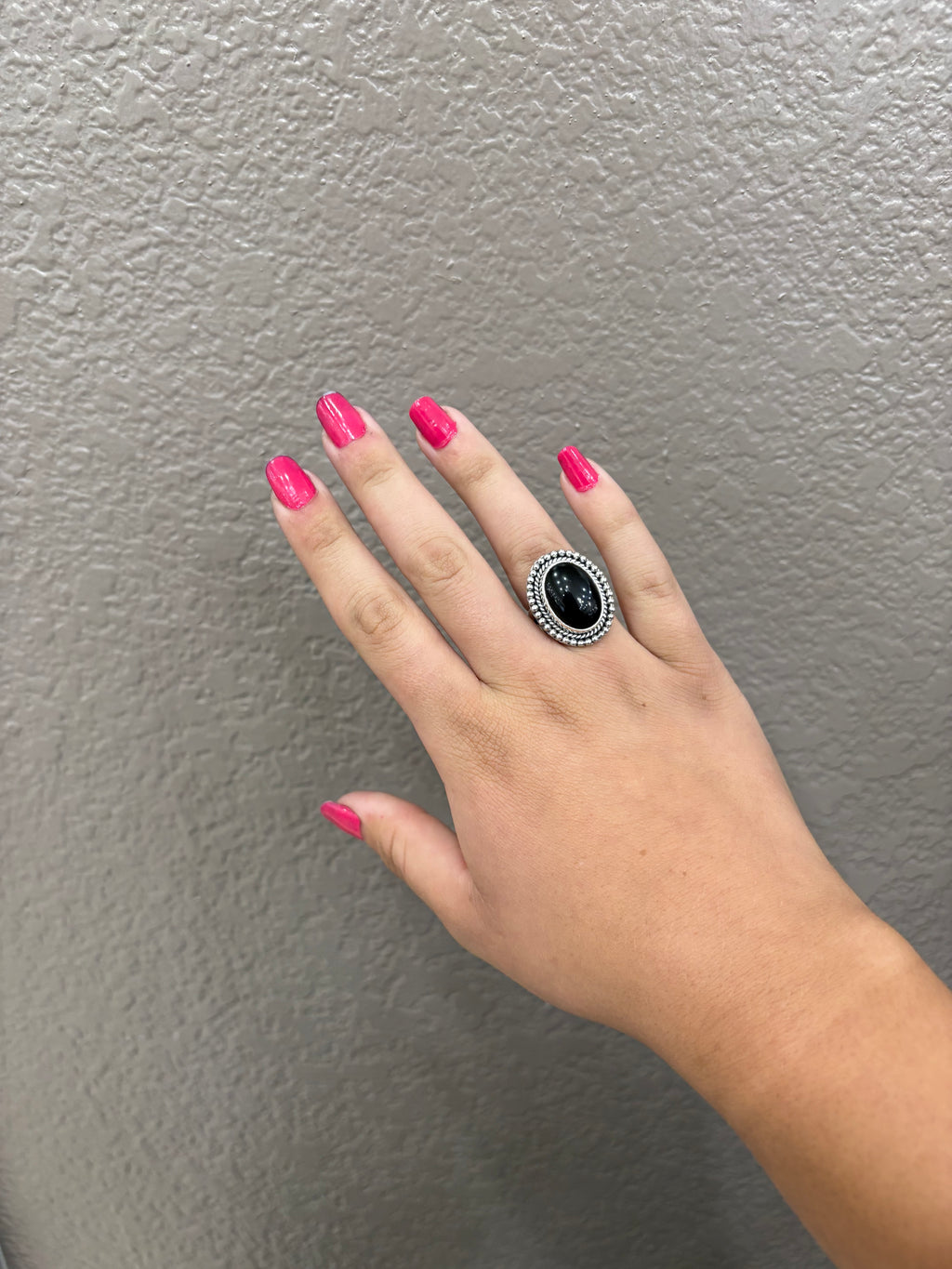 Black Onyx Oval Ring